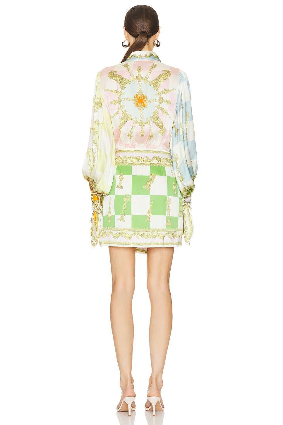 Checkmate Silk Mini Dress
