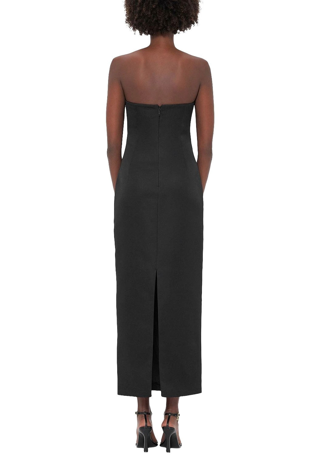 Leo Lin Womens Rayna Appliqué Floral Maxi Dress 6 Ebony - NWT