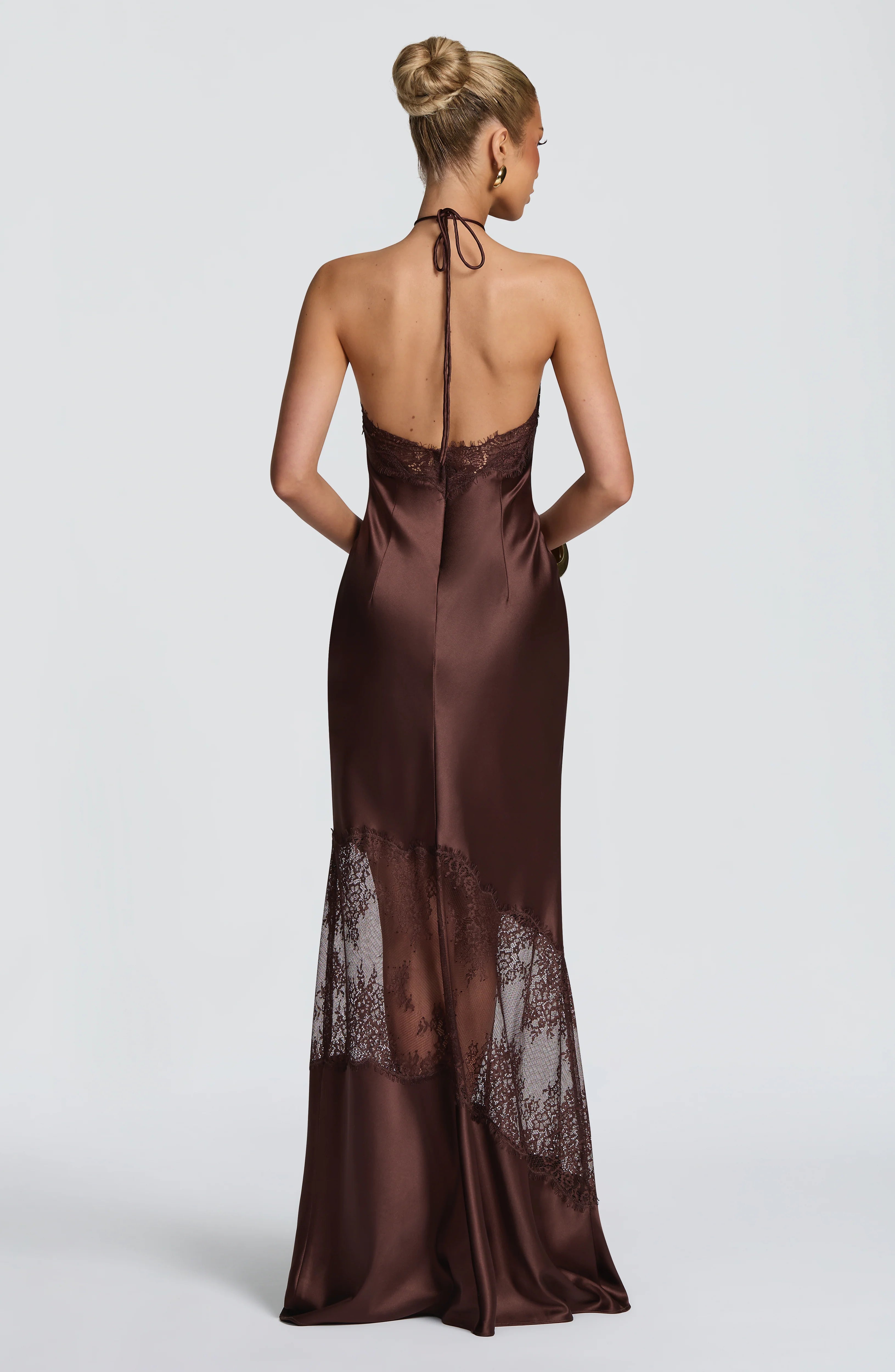 Agnetha Maxi Dress - Plum Brown
