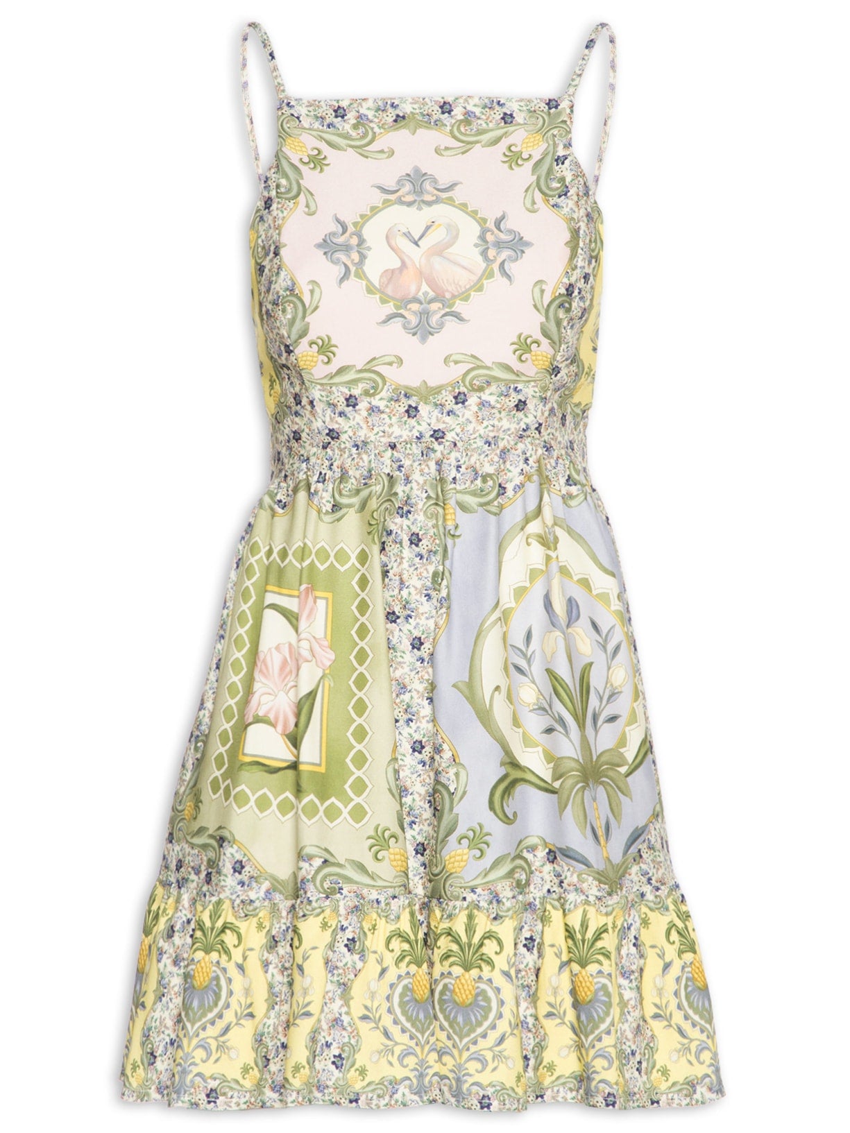 Vestido Curto Lenço Pelicano – Azul