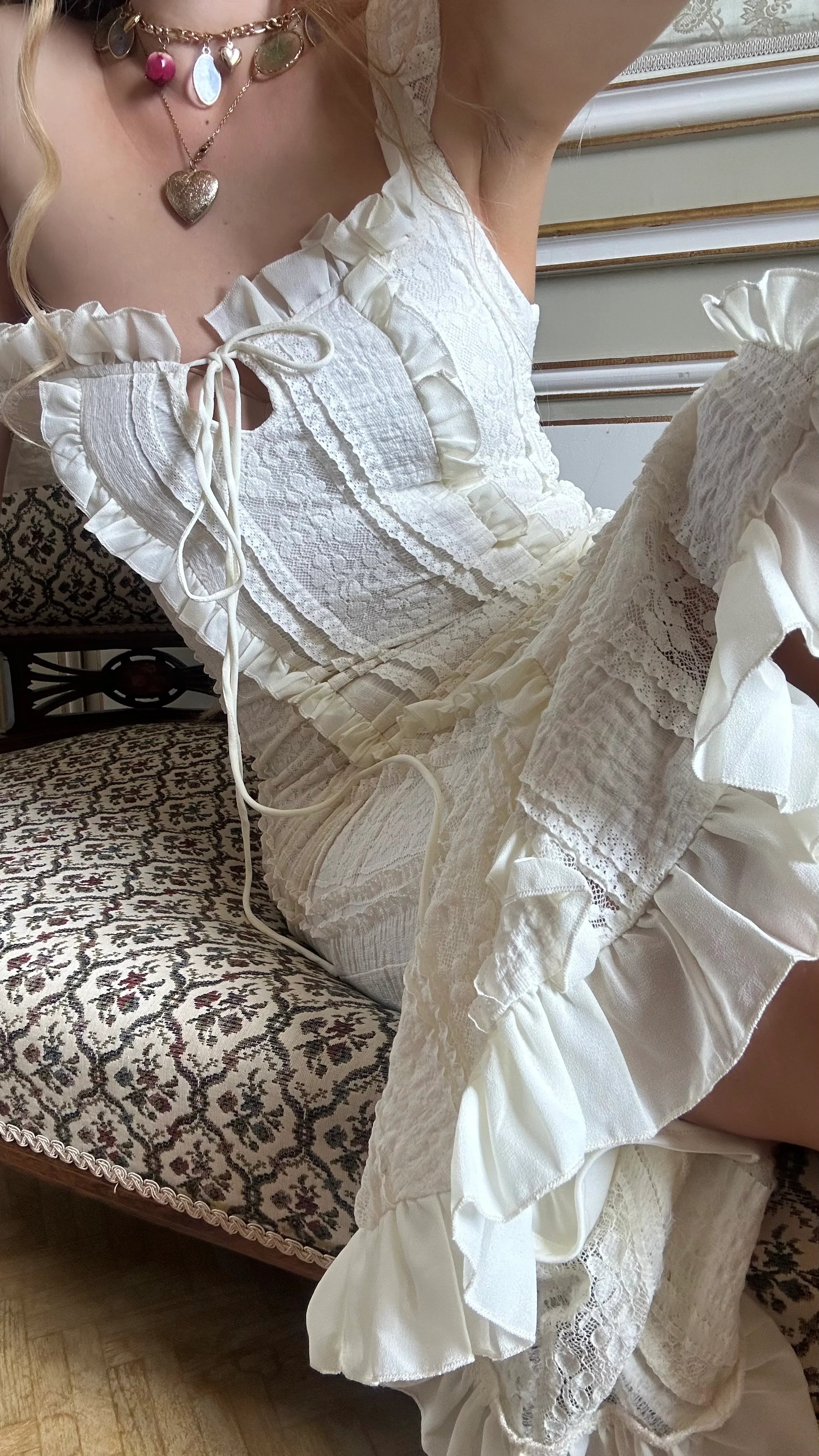 The Desirée Dress in Lily Lace