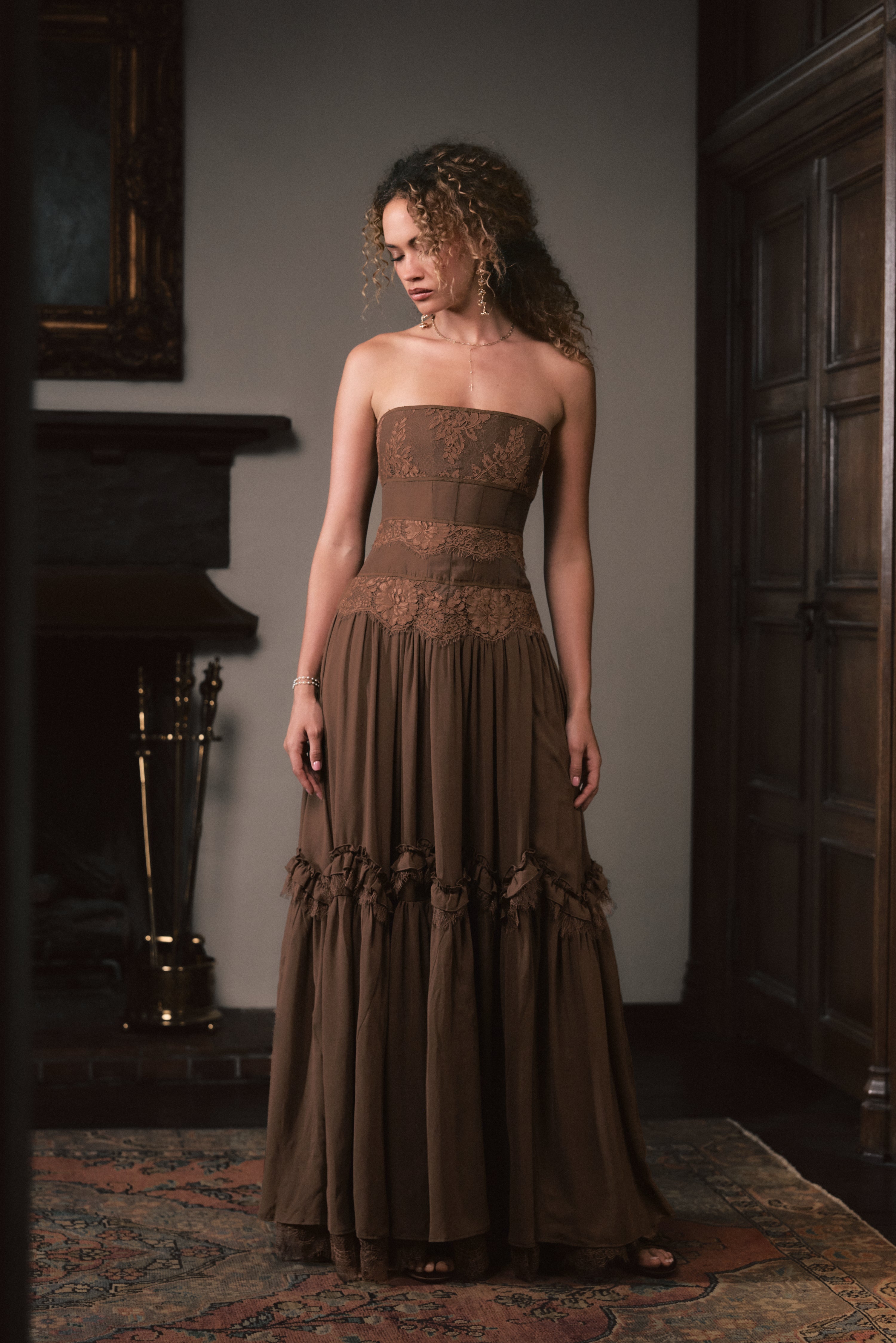 The Sloane Dress in Pinecone
