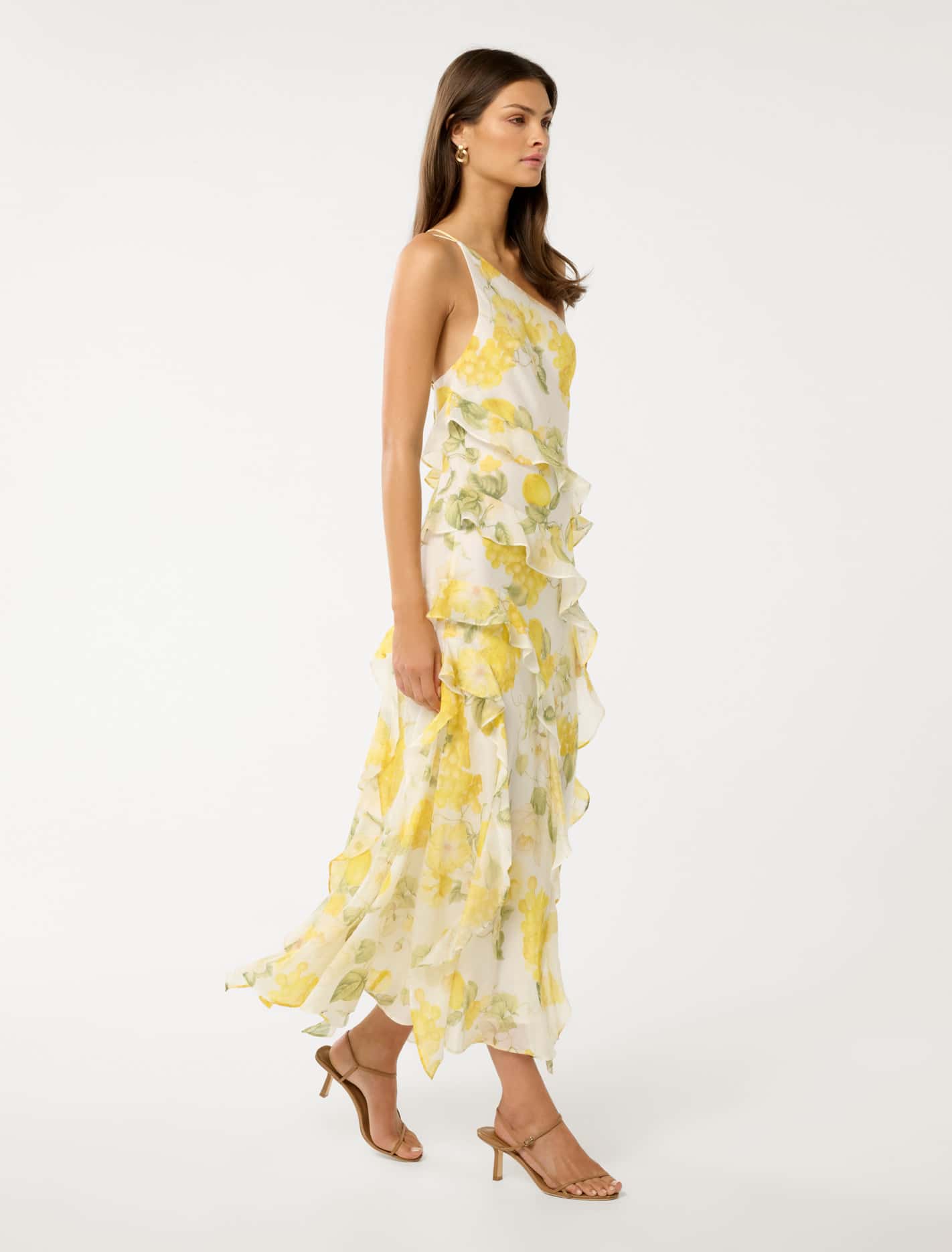 Belle One Shoulder Ruffle Dress