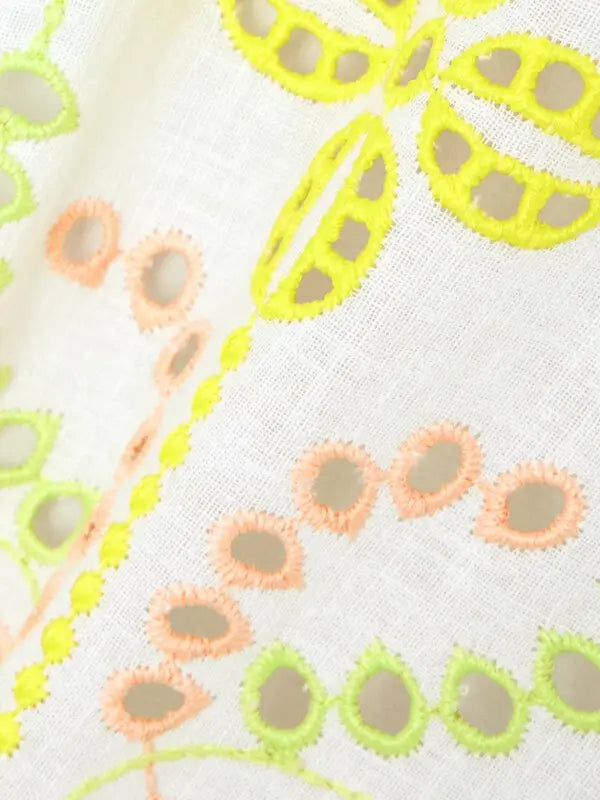 Cluzet Broderie Anglaise Cotton-blend Mini Dress