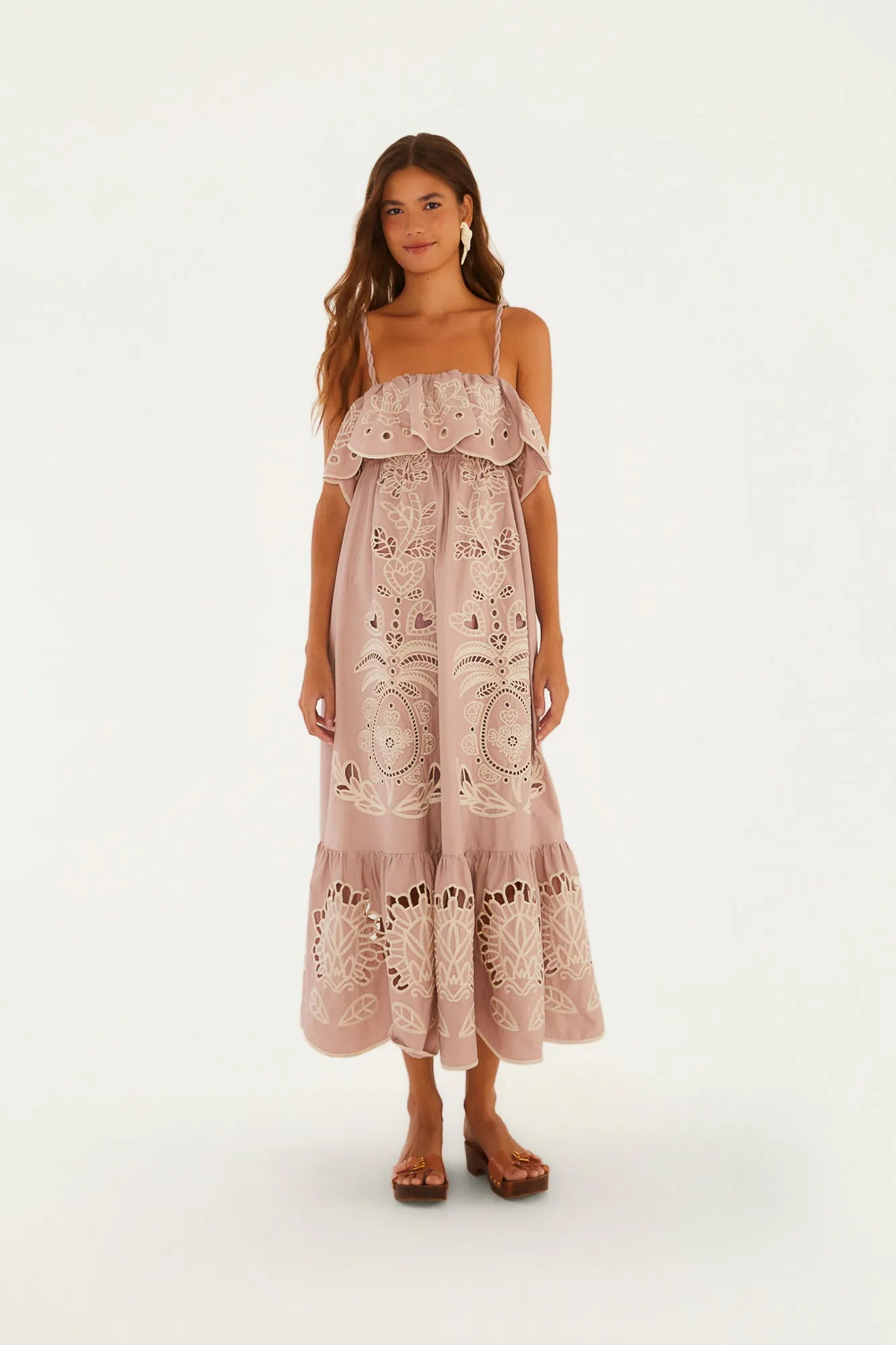 Richelieu Cutwork Cropped Dress