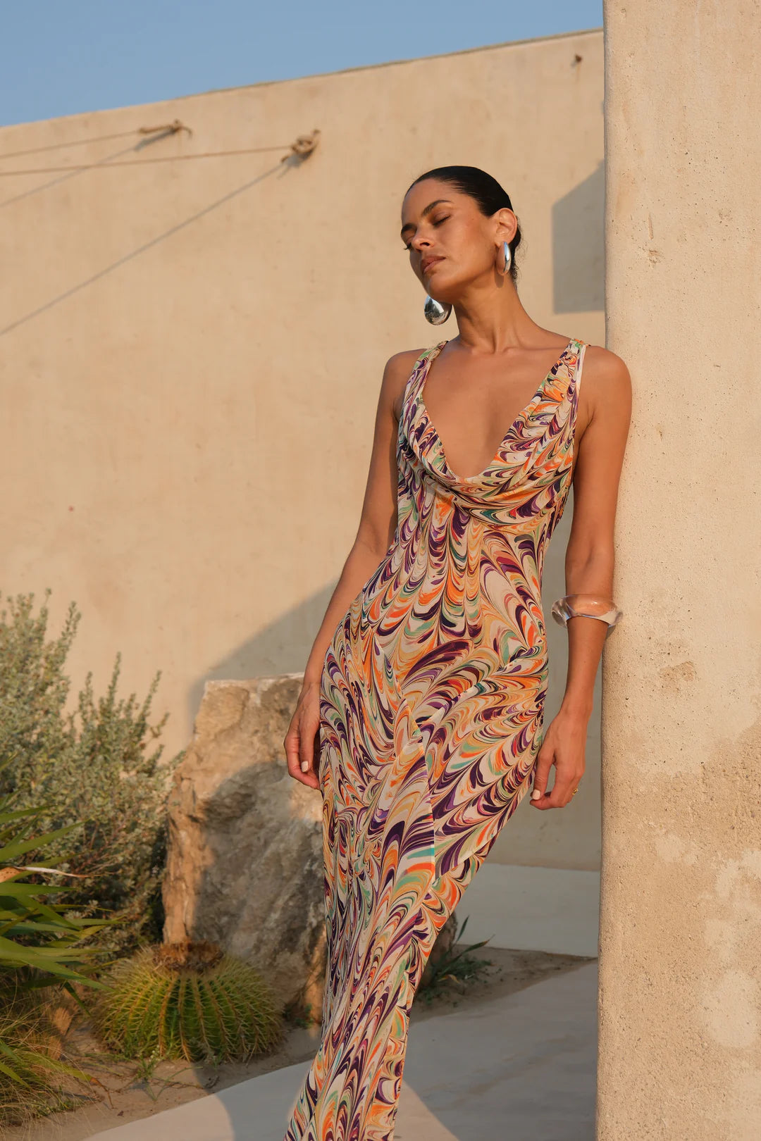 HARPER DRESS - FLUID MARBLE (FINAL SALE)