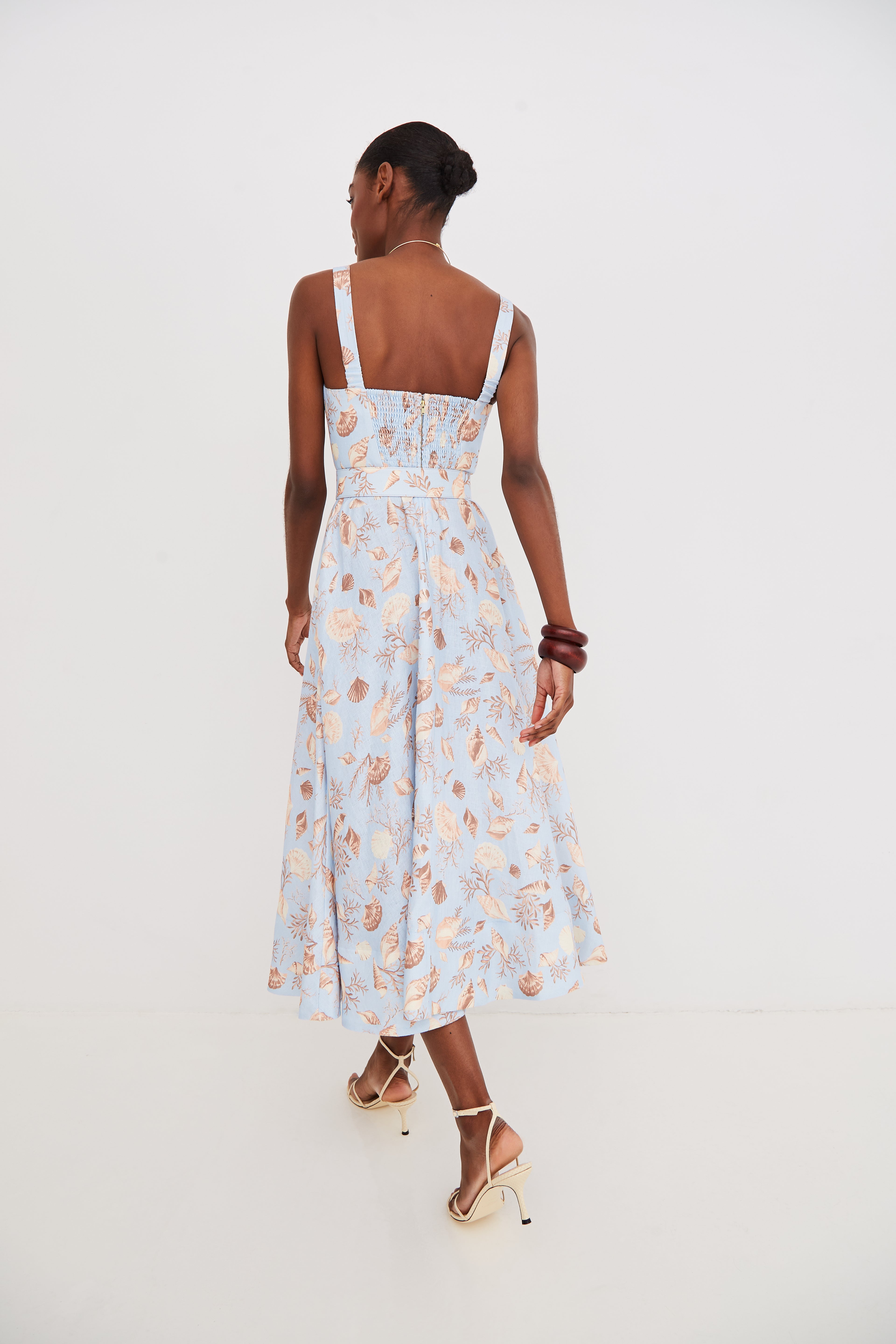 Calypso Dress in Seashell Sky