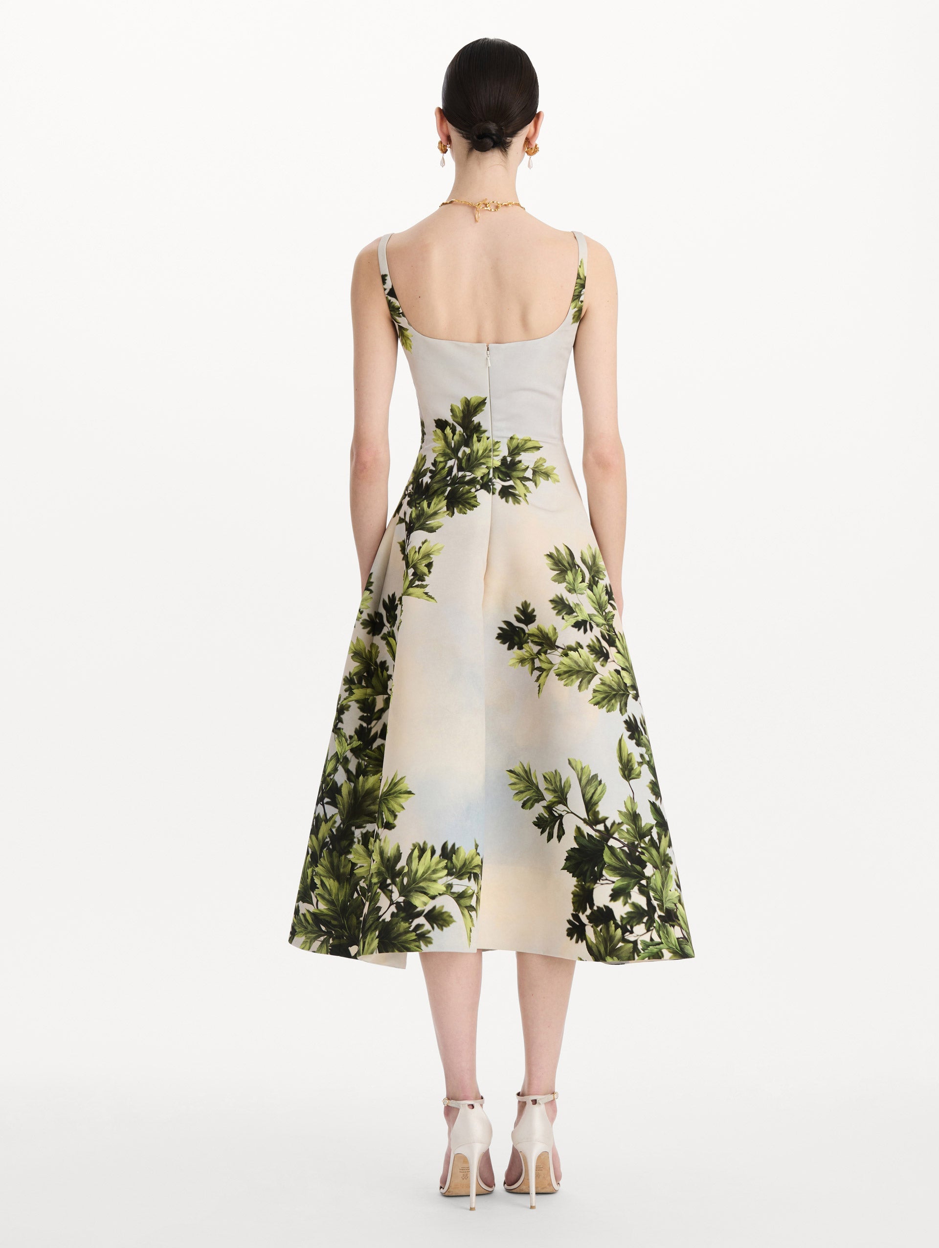 Maple Leaves Faille Dress