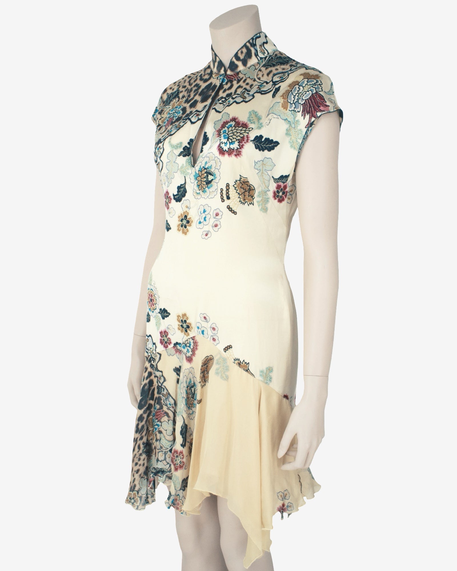 Roberto Cavalli - S/S 2003 Iconic Chinoiserie Silk Nacre Dress