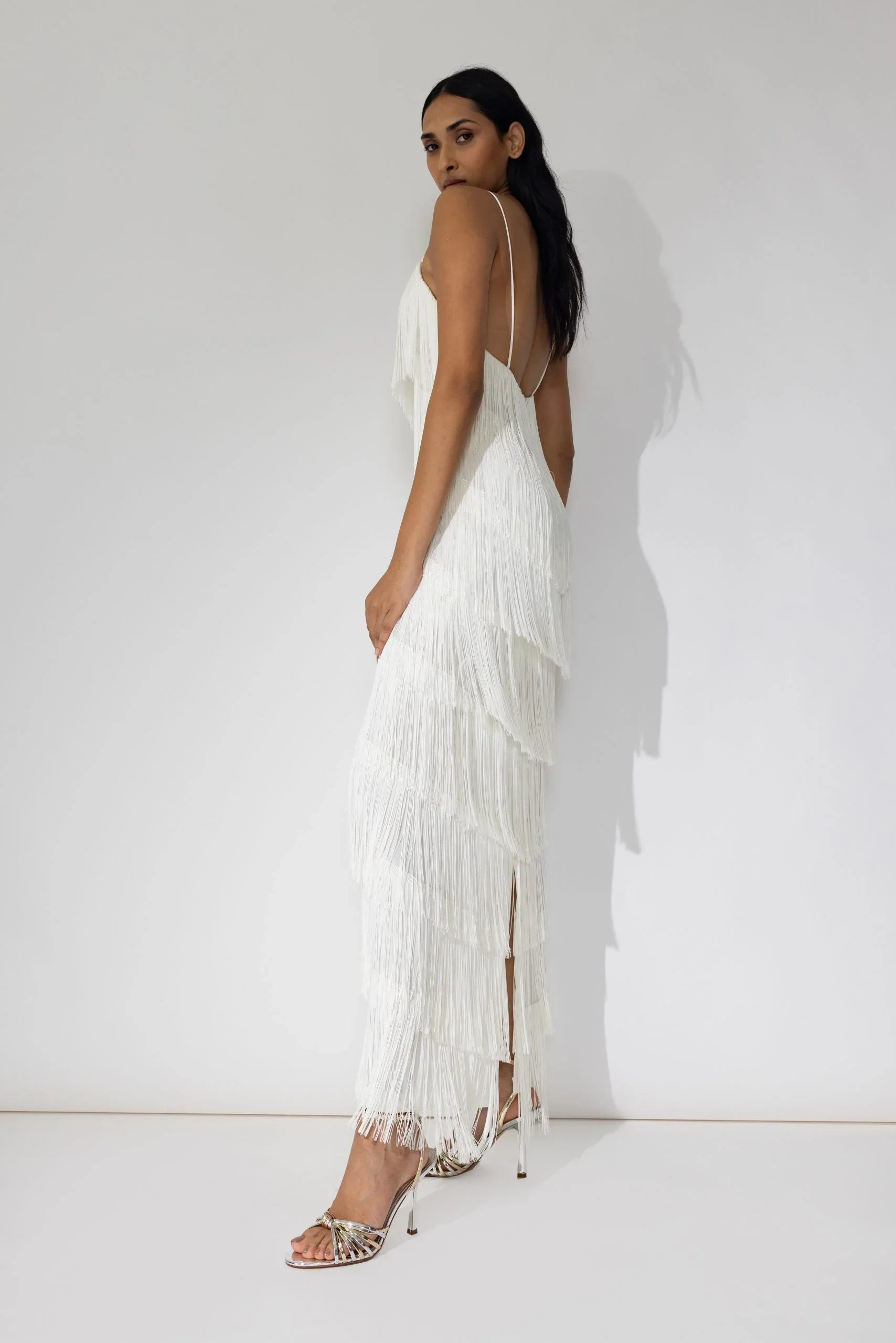 LONG WHITE women's dress