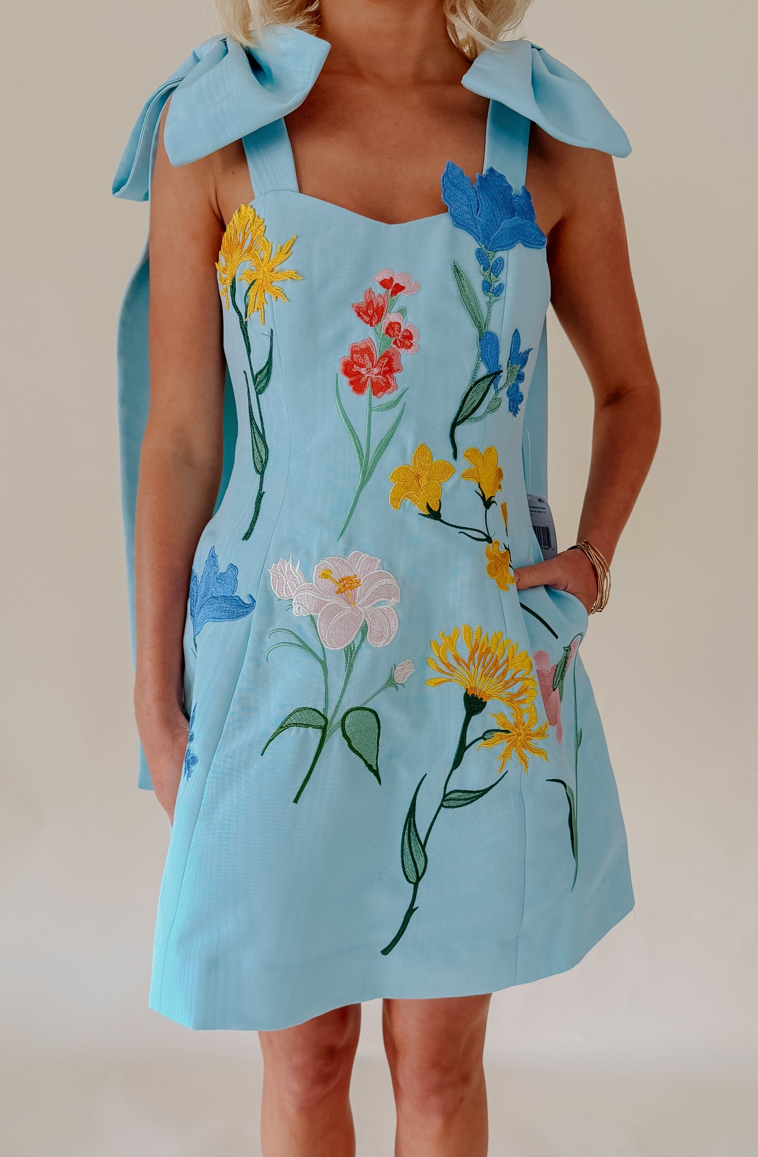 MESTIZA SAMAR MINI DRESS - Blue Waltz / 6