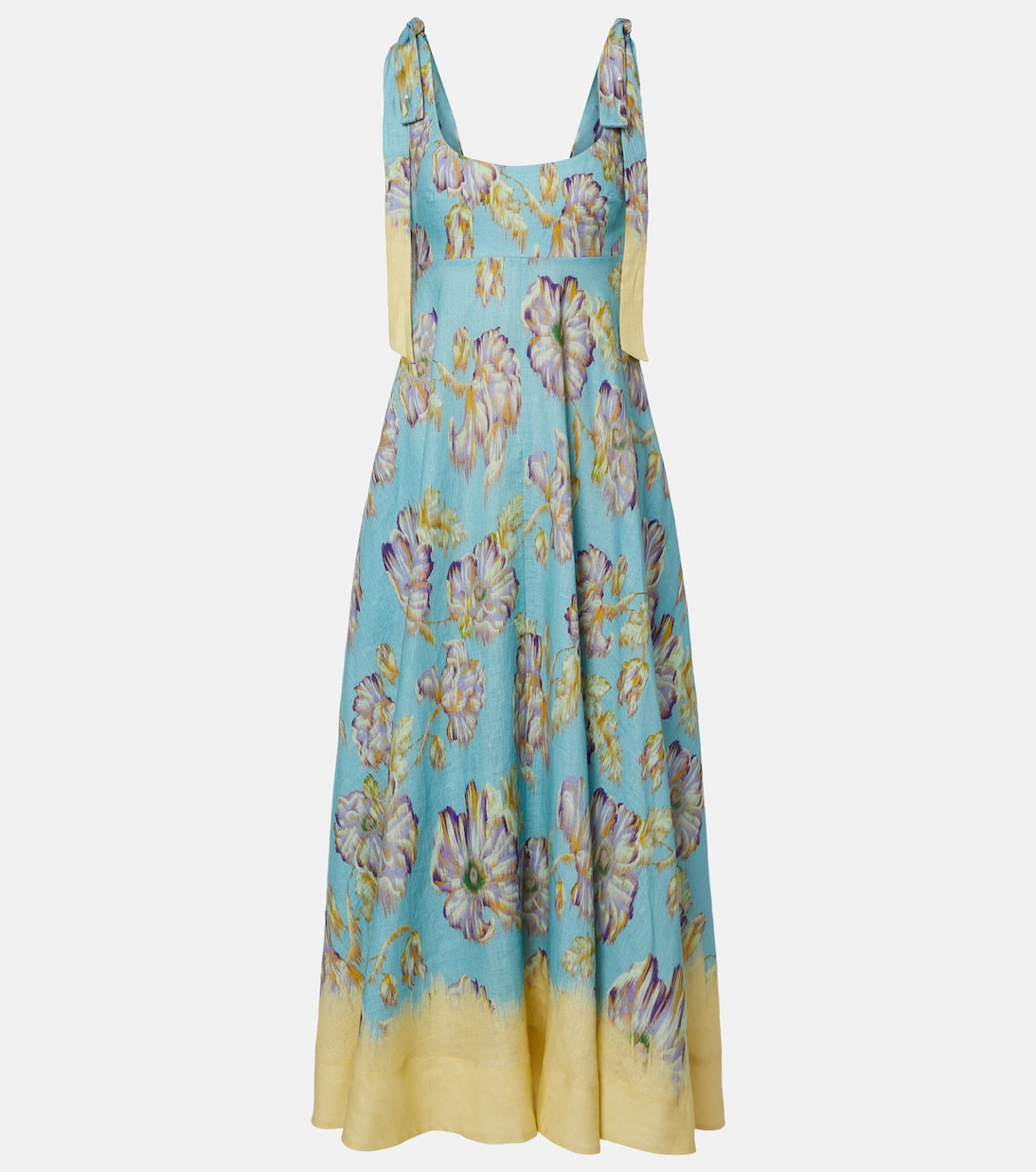 Jerry floral linen midi dress