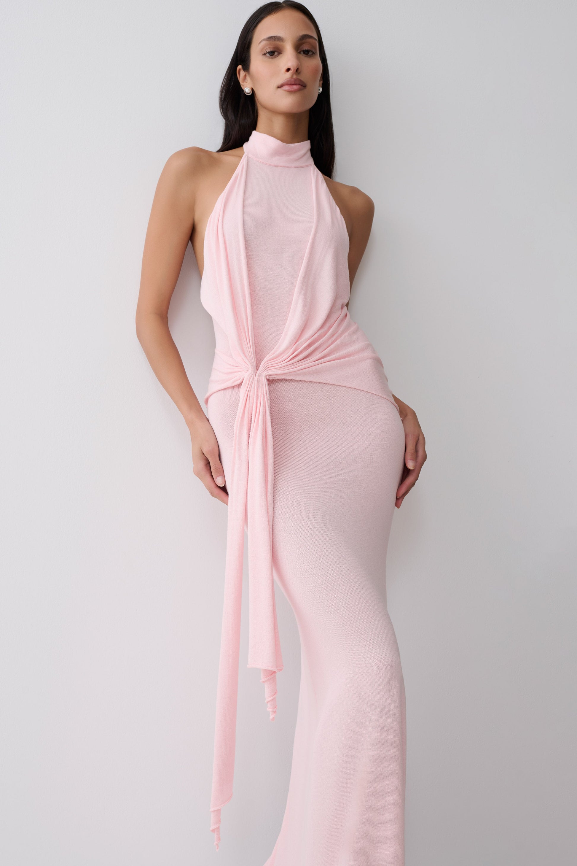 Halter Knit Maxi Dress