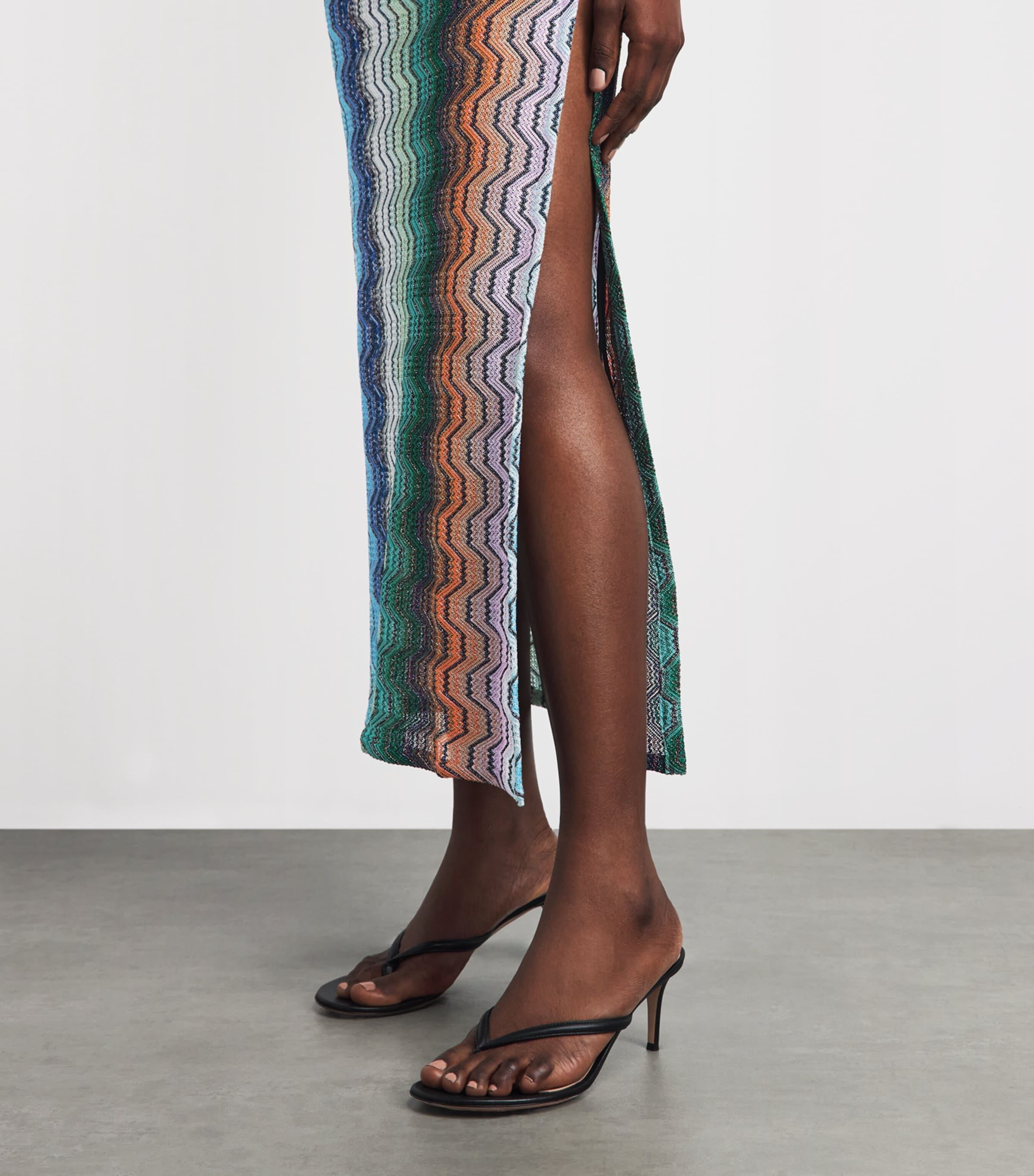 Missoni Metallic Zigzag Strapless Maxi Dress
