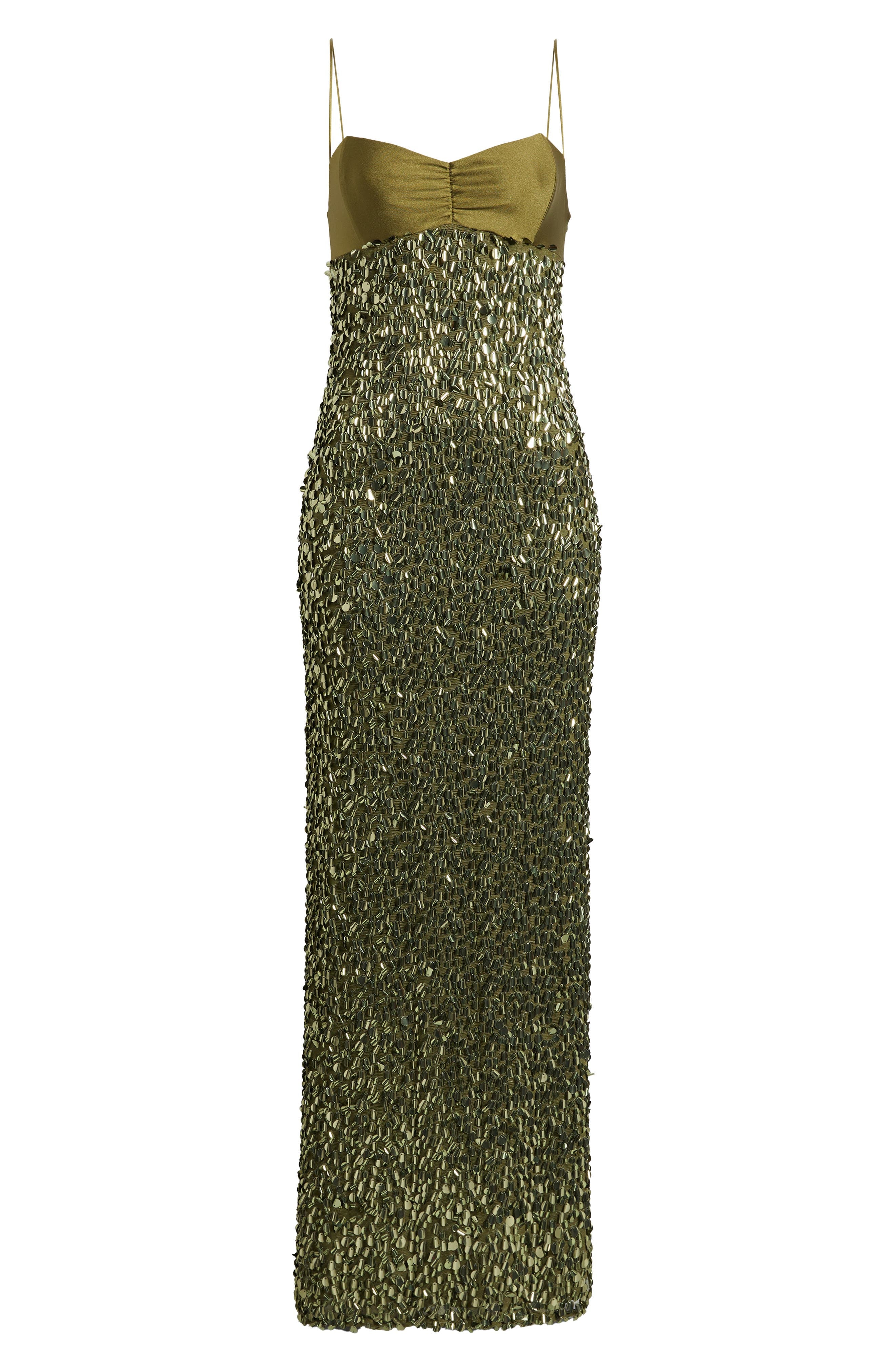 Berri Paillette Column Gown
