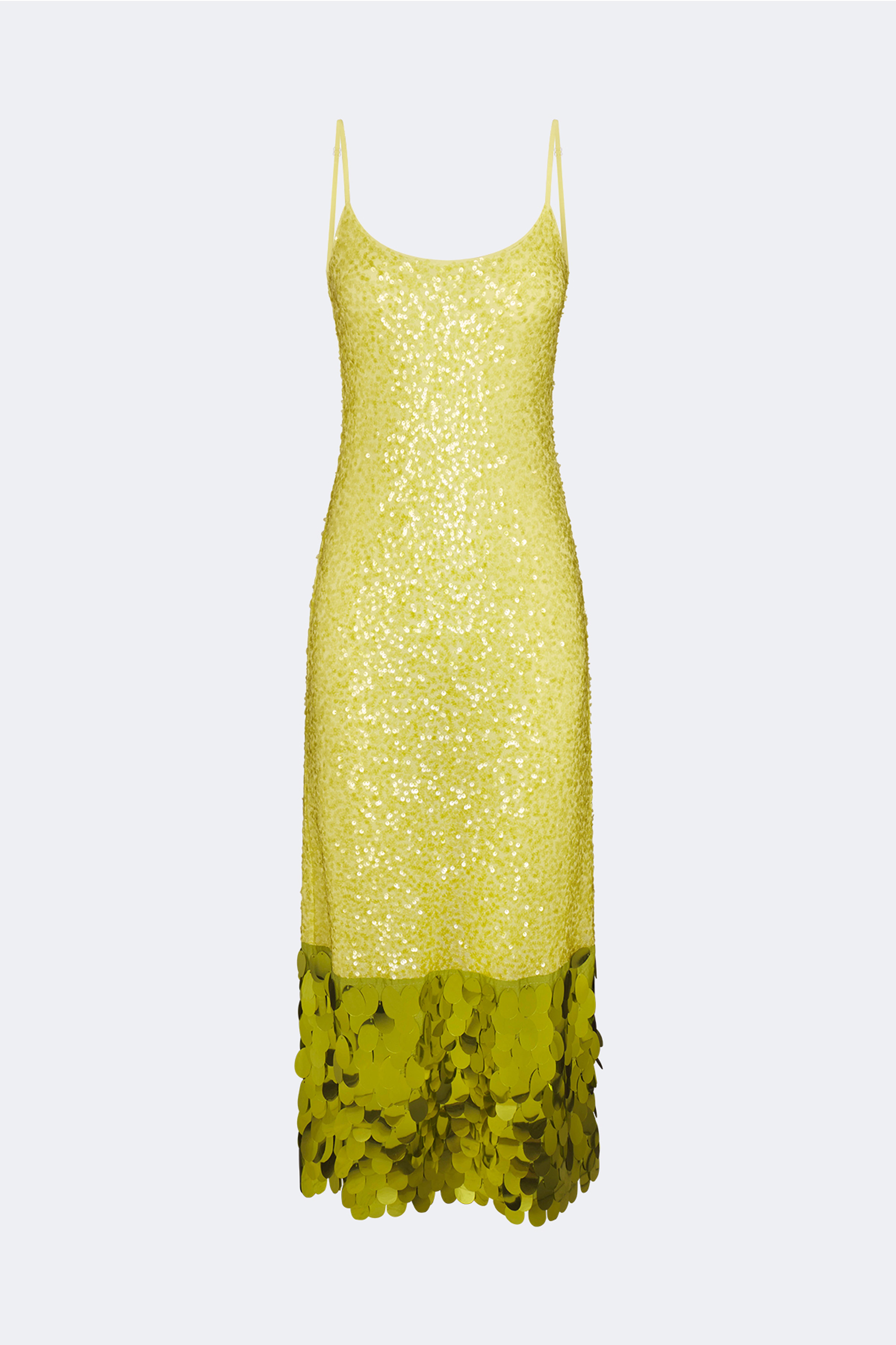 Imogen Sequin Midi Dress In Peridot Combo