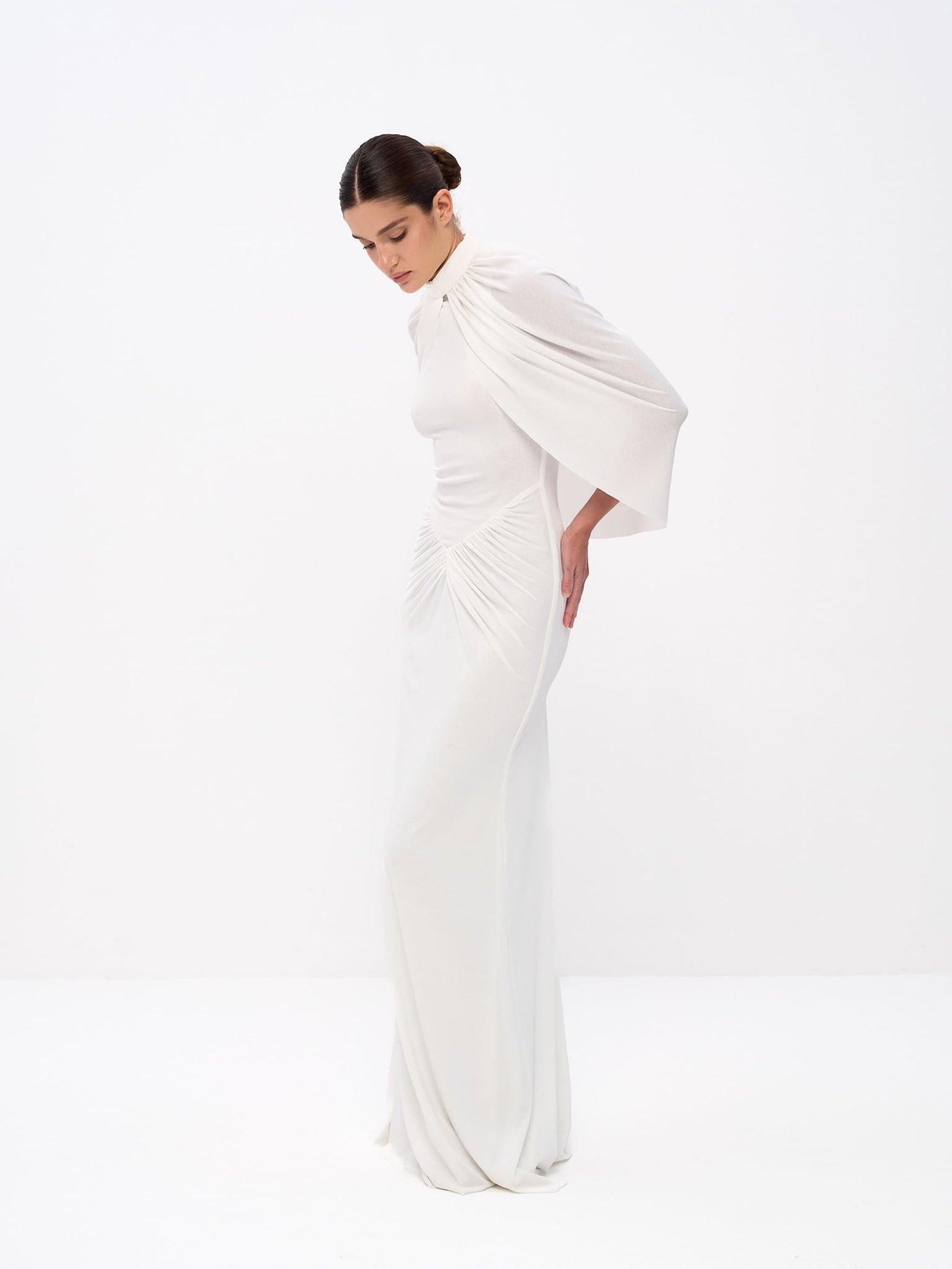 Talira Draped Dress in Cotton Jersey