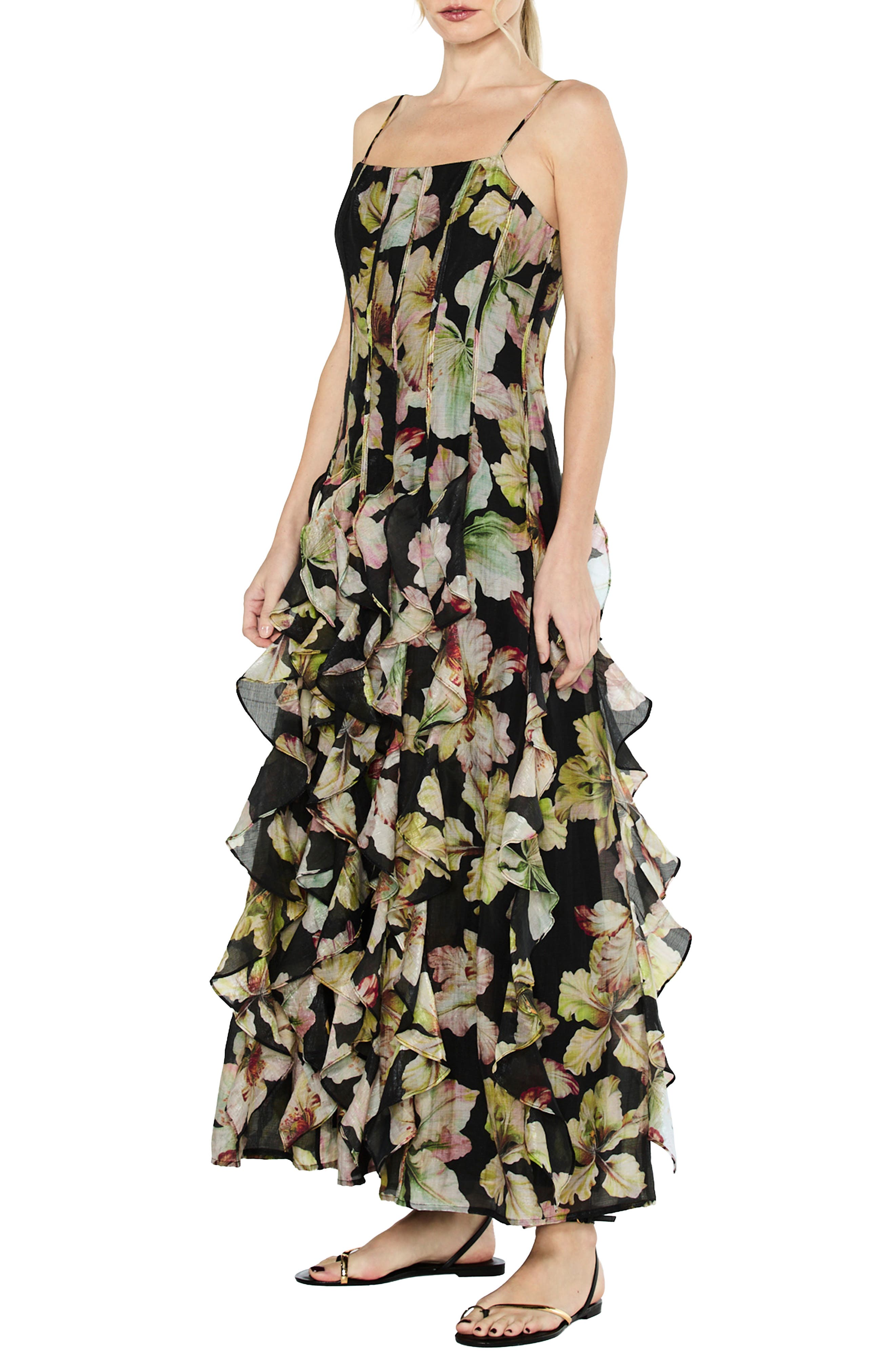 Loiselle Floral Ruffle Maxi Dress