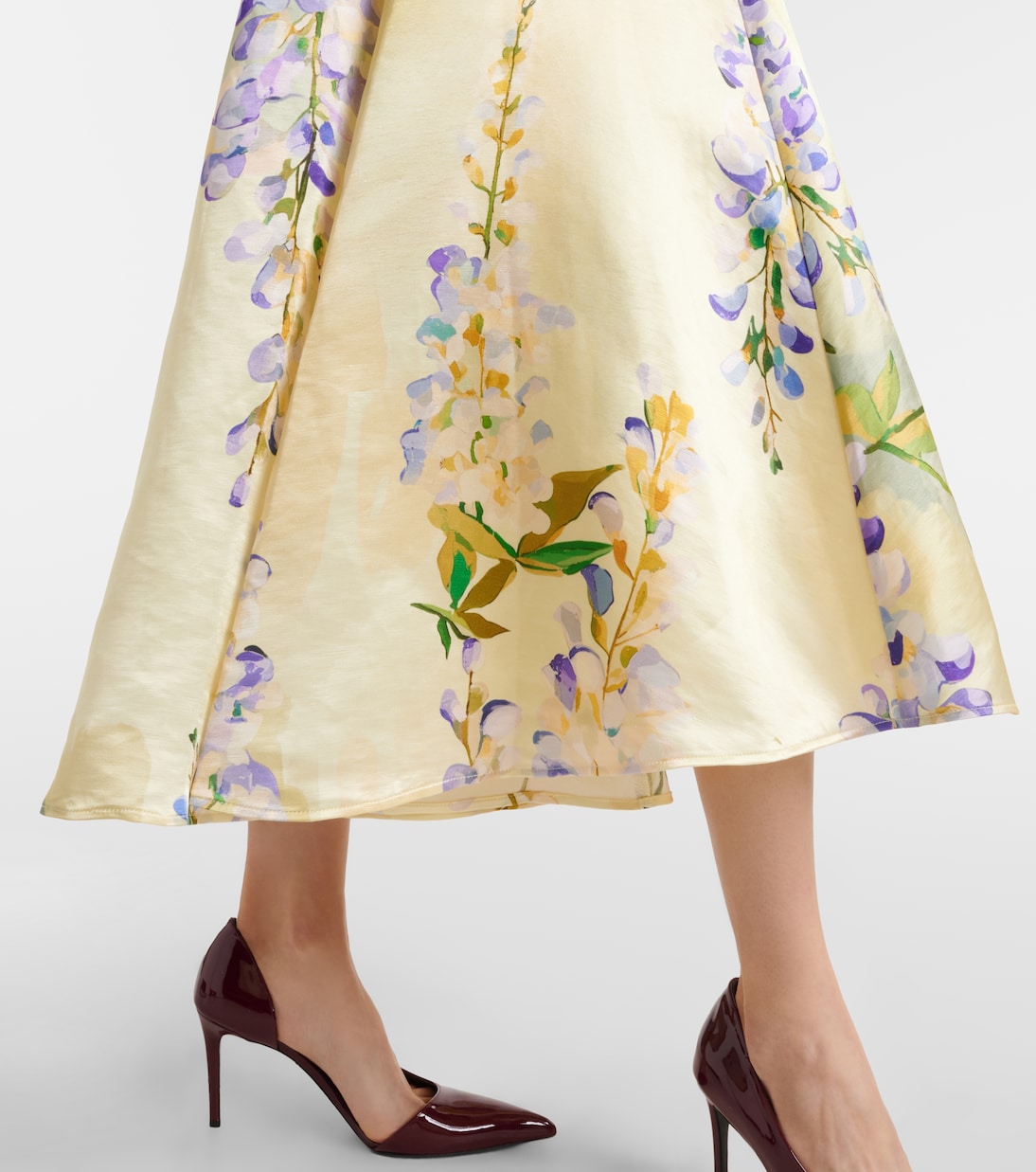 Mariela linen and silk cocktail dress
