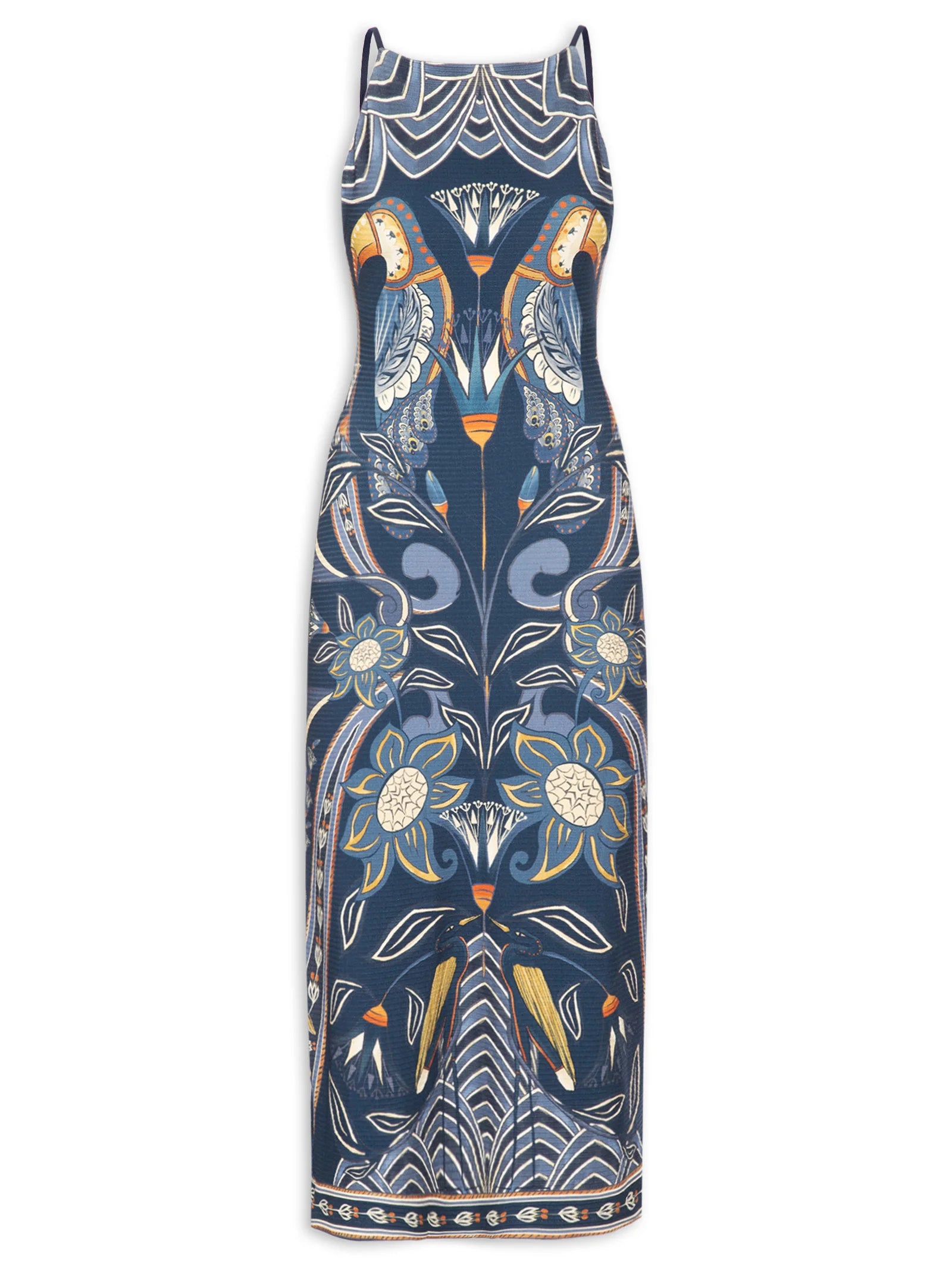 Blue Riviera Scarf-Strap Dress