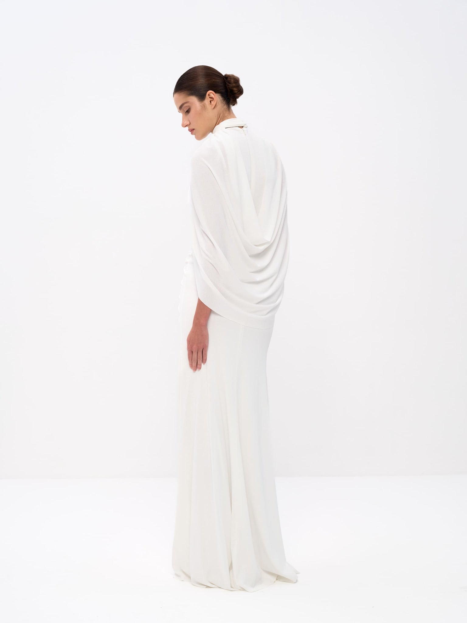 Talira Draped Dress in Cotton Jersey