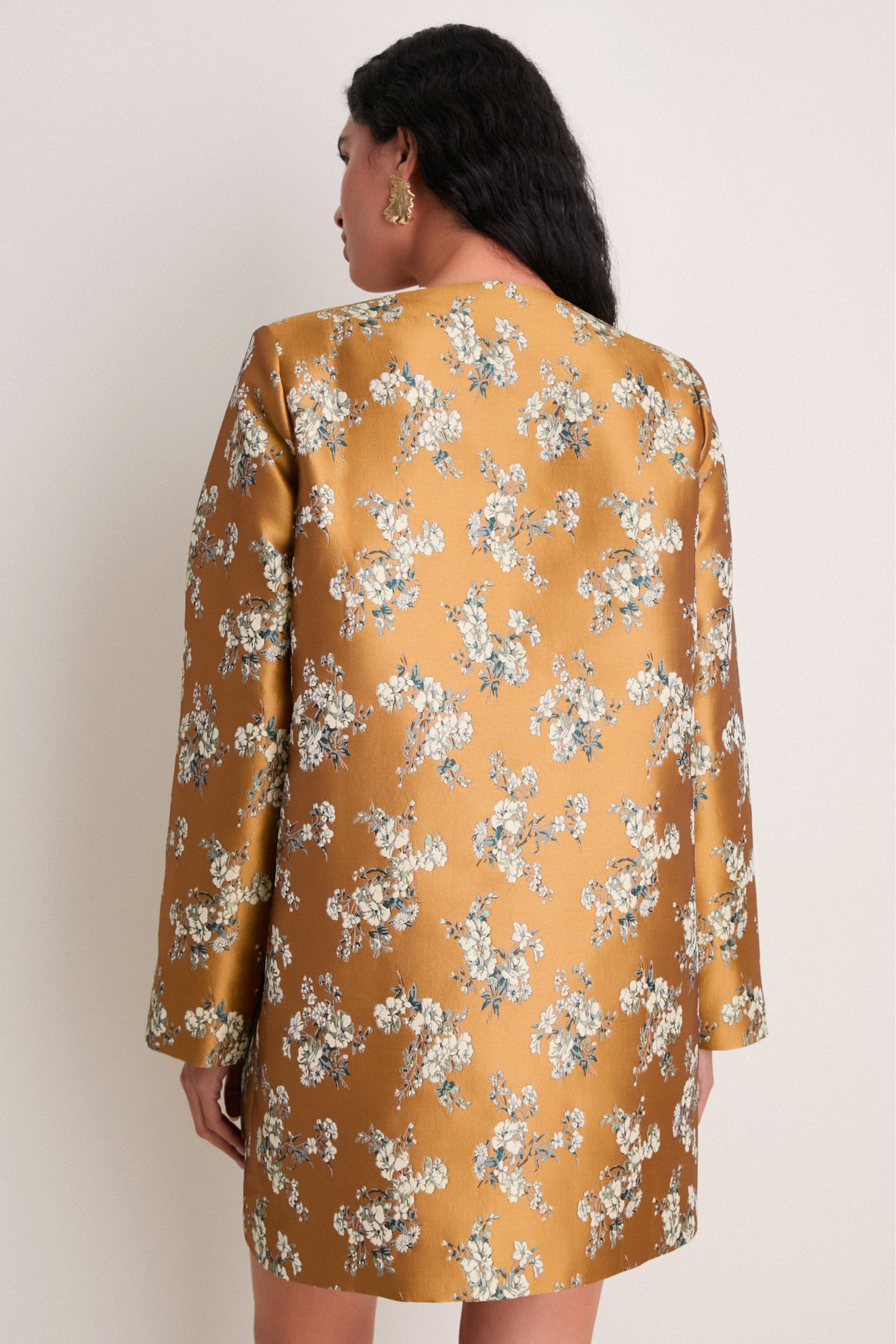 Gilded Blossom Jacquard Mid-Length Callas Set