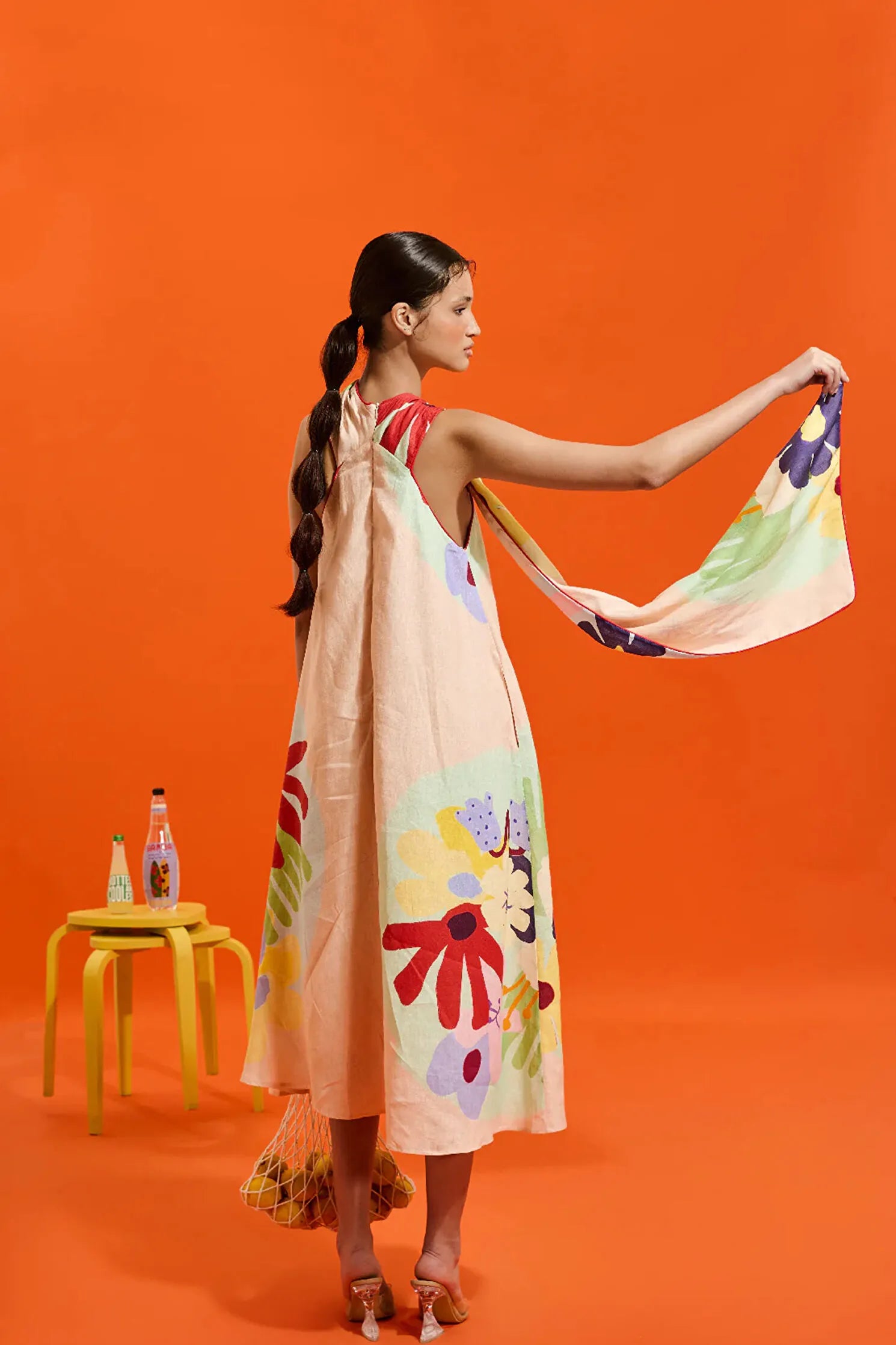 Multicolor Patterned Mini Women's Dress