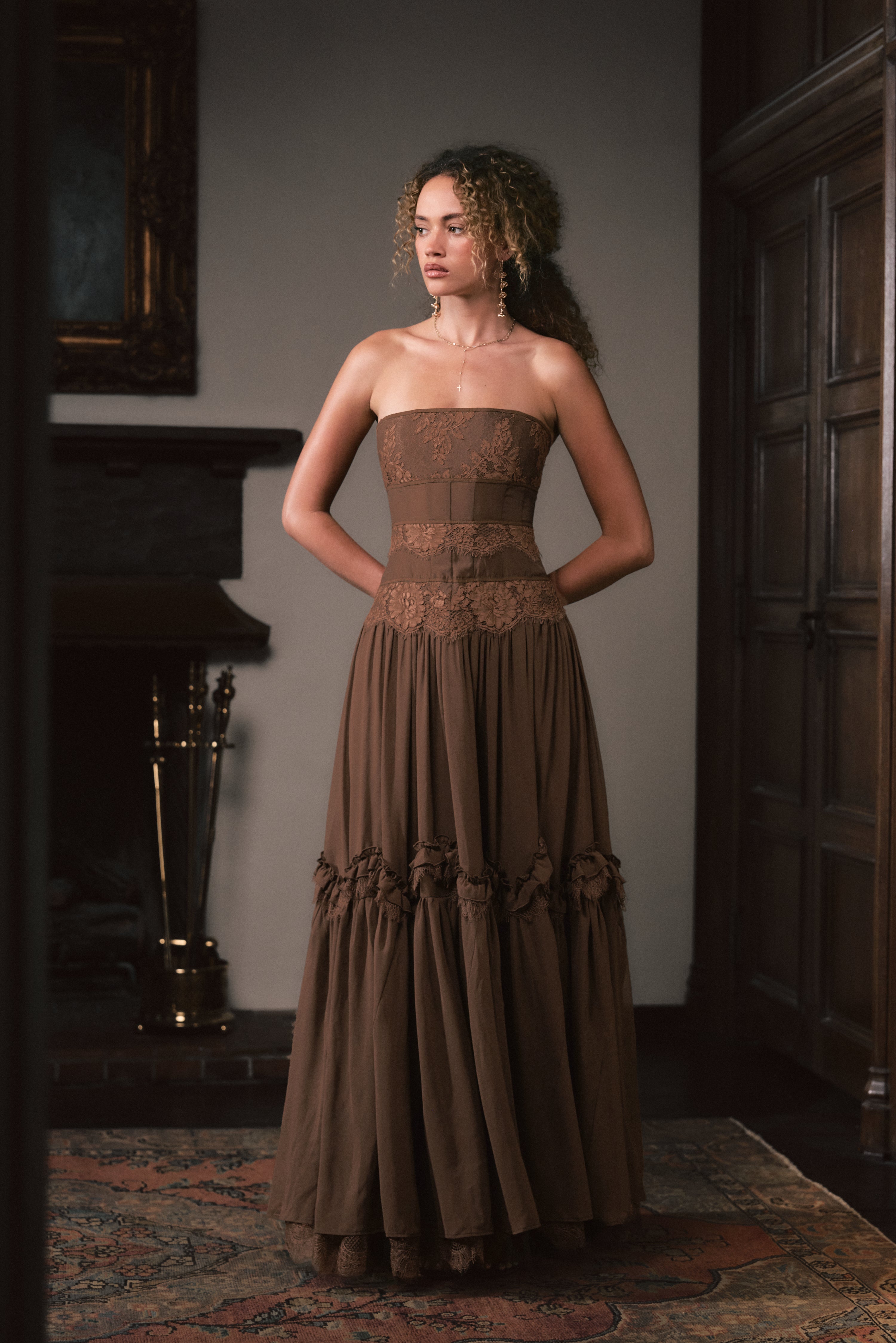 The Sloane Dress in Pinecone