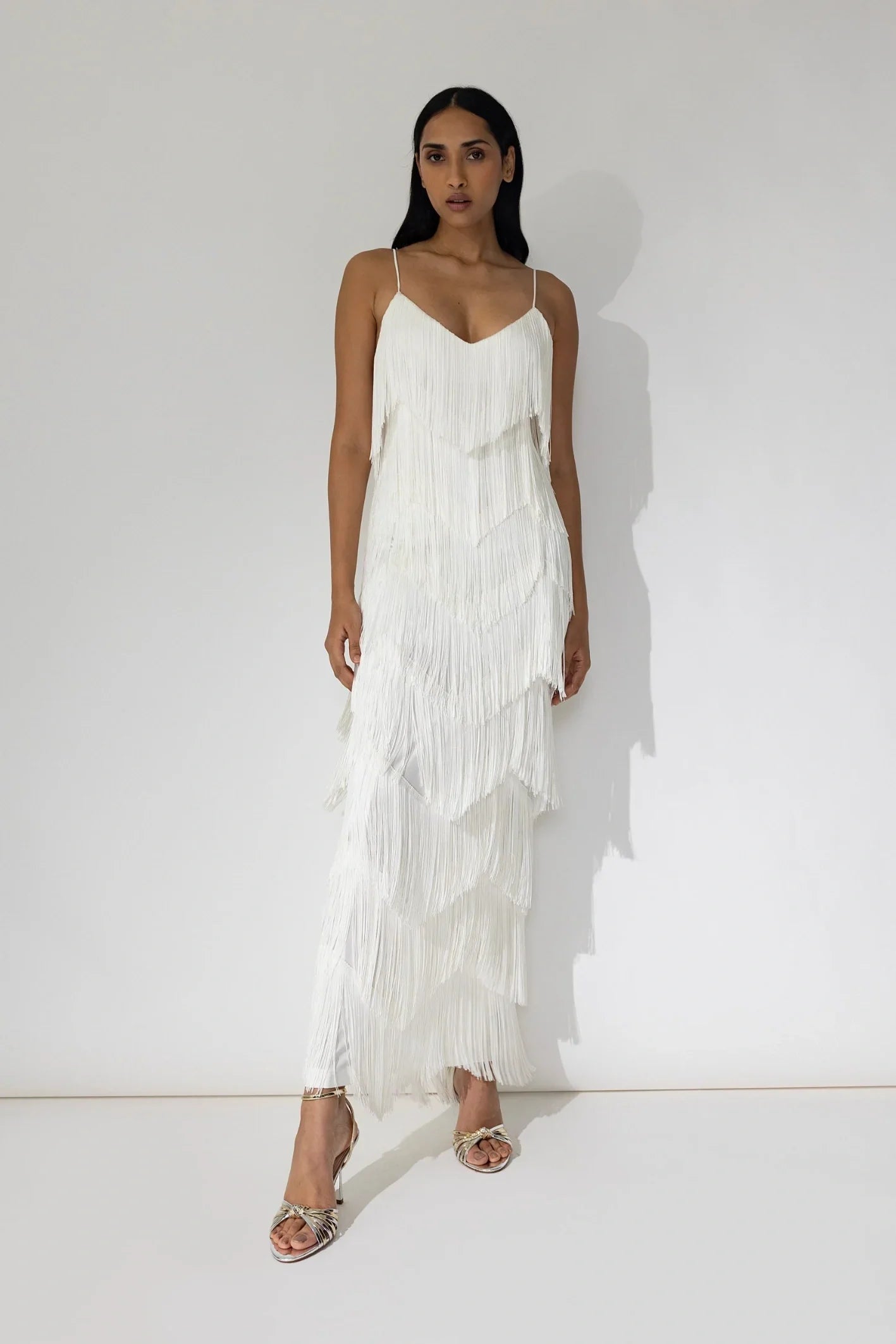 LONG WHITE women's dress