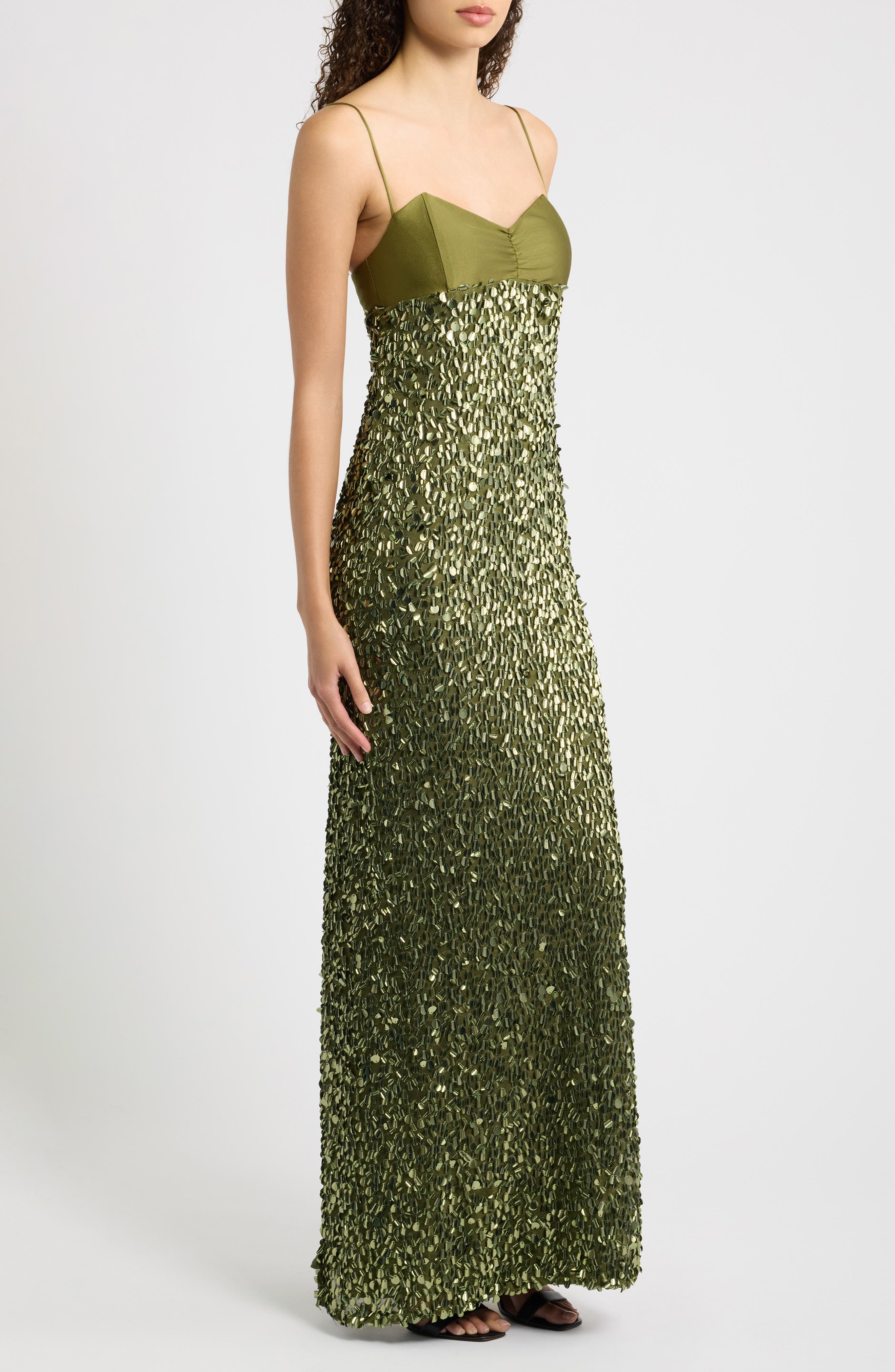 Berri Paillette Column Gown