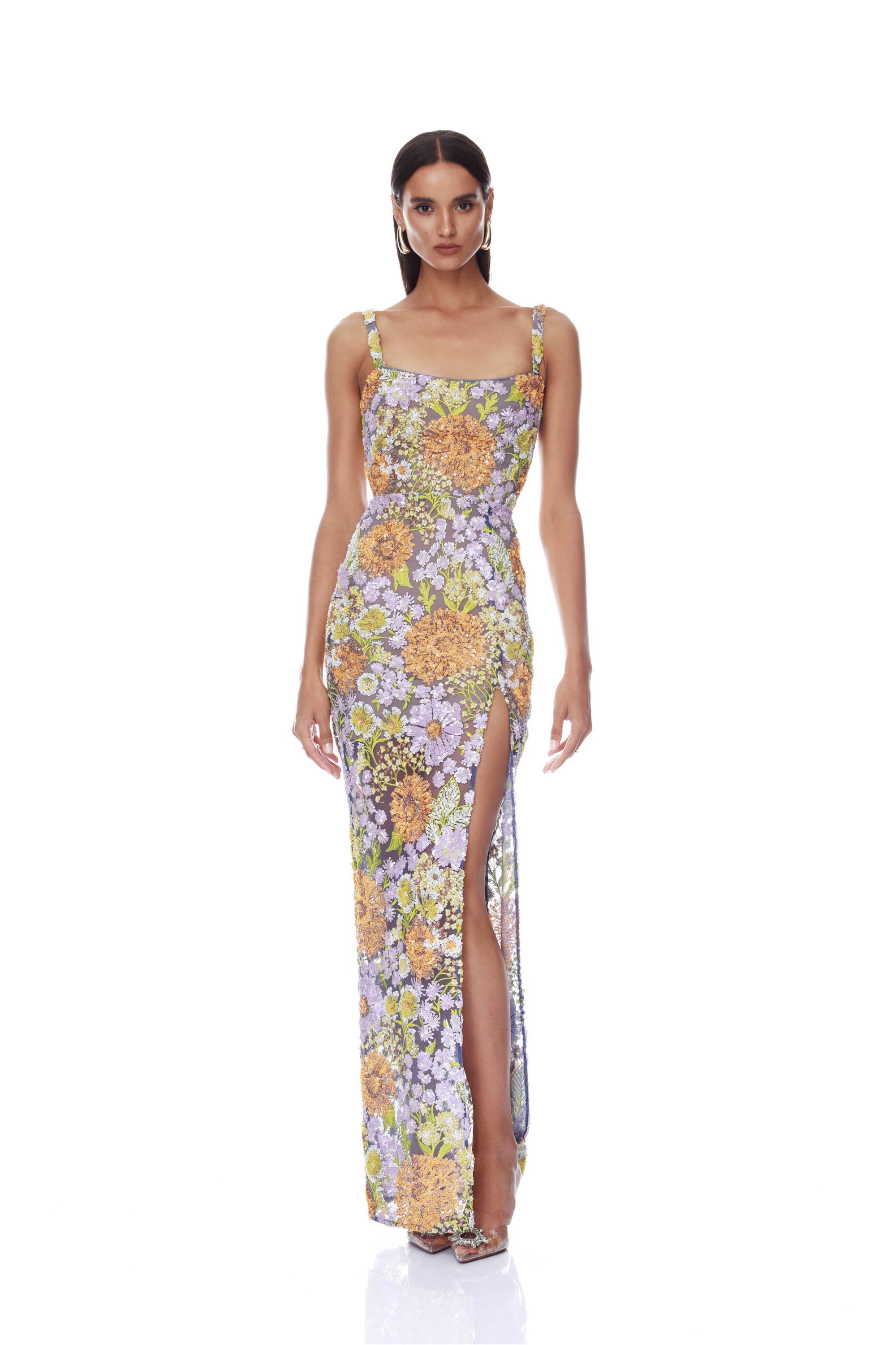 Amalfi Paillette Lilac Veronica Maxi Dress