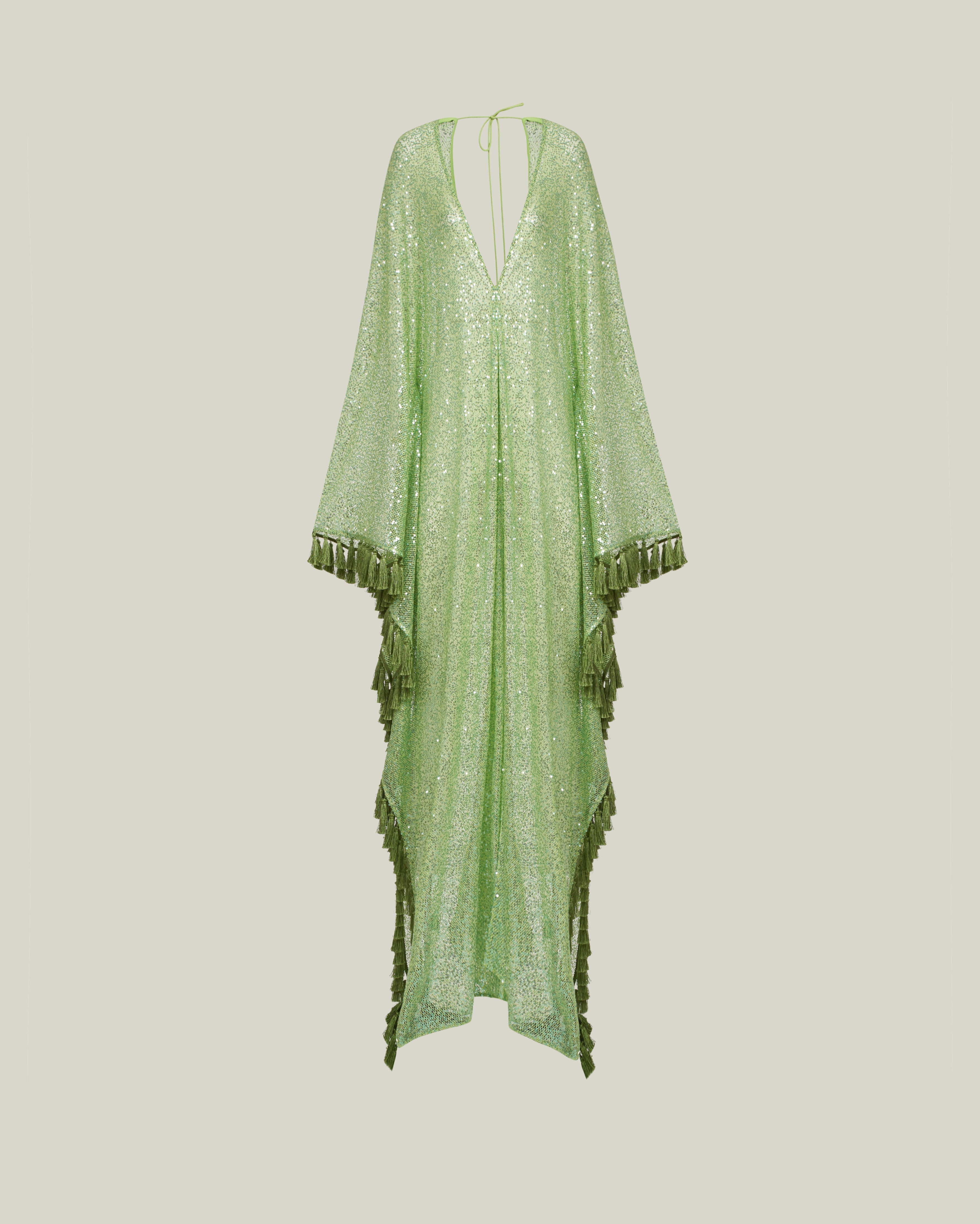 Absolutely OOO Kaftan in Acid Green