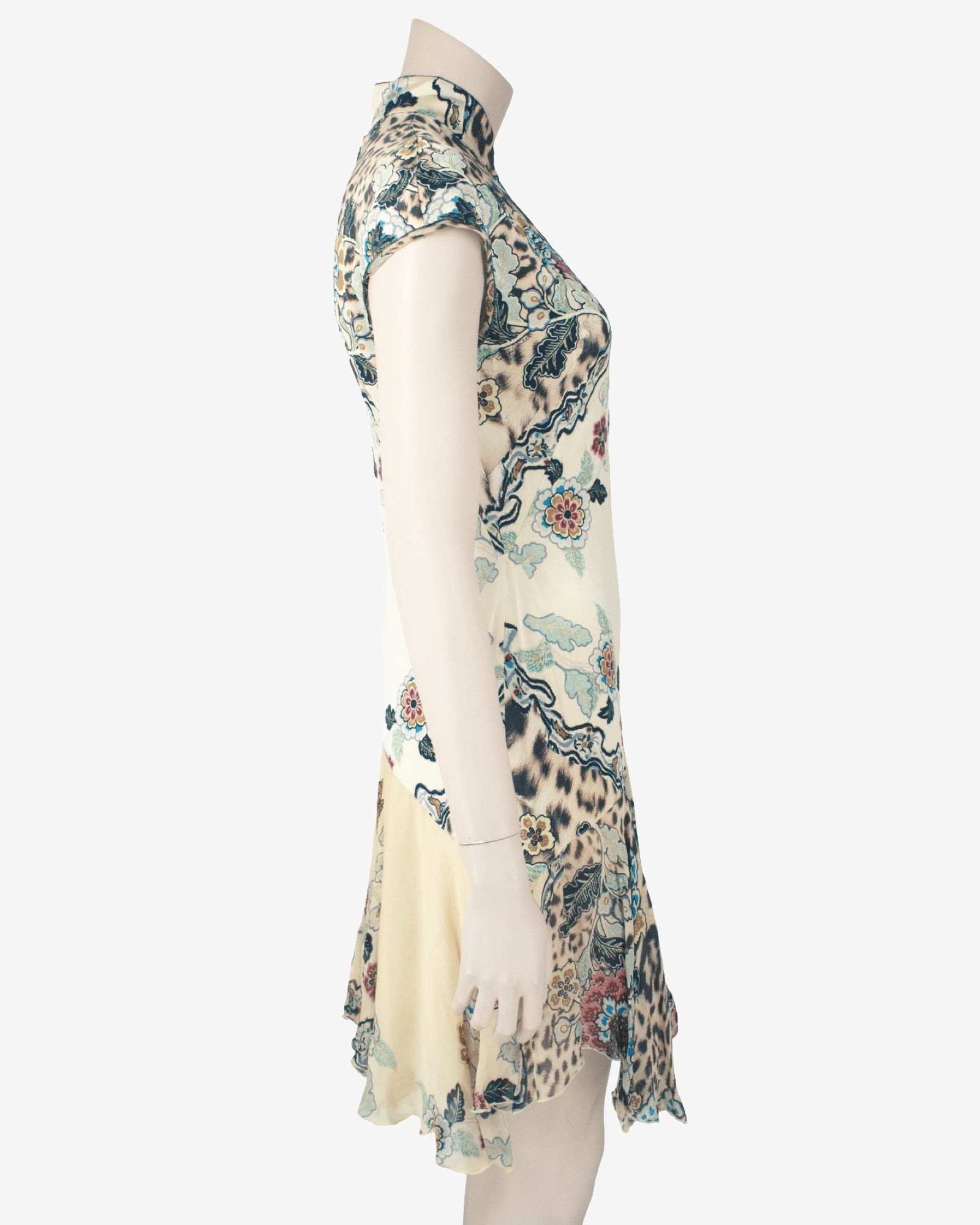 Roberto Cavalli - S/S 2003 Iconic Chinoiserie Silk Nacre Dress