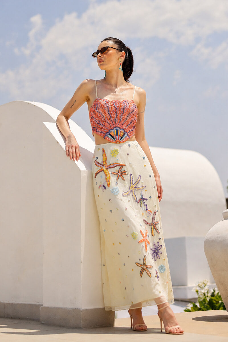 Bowfin Fish Embellished Lurex Dress