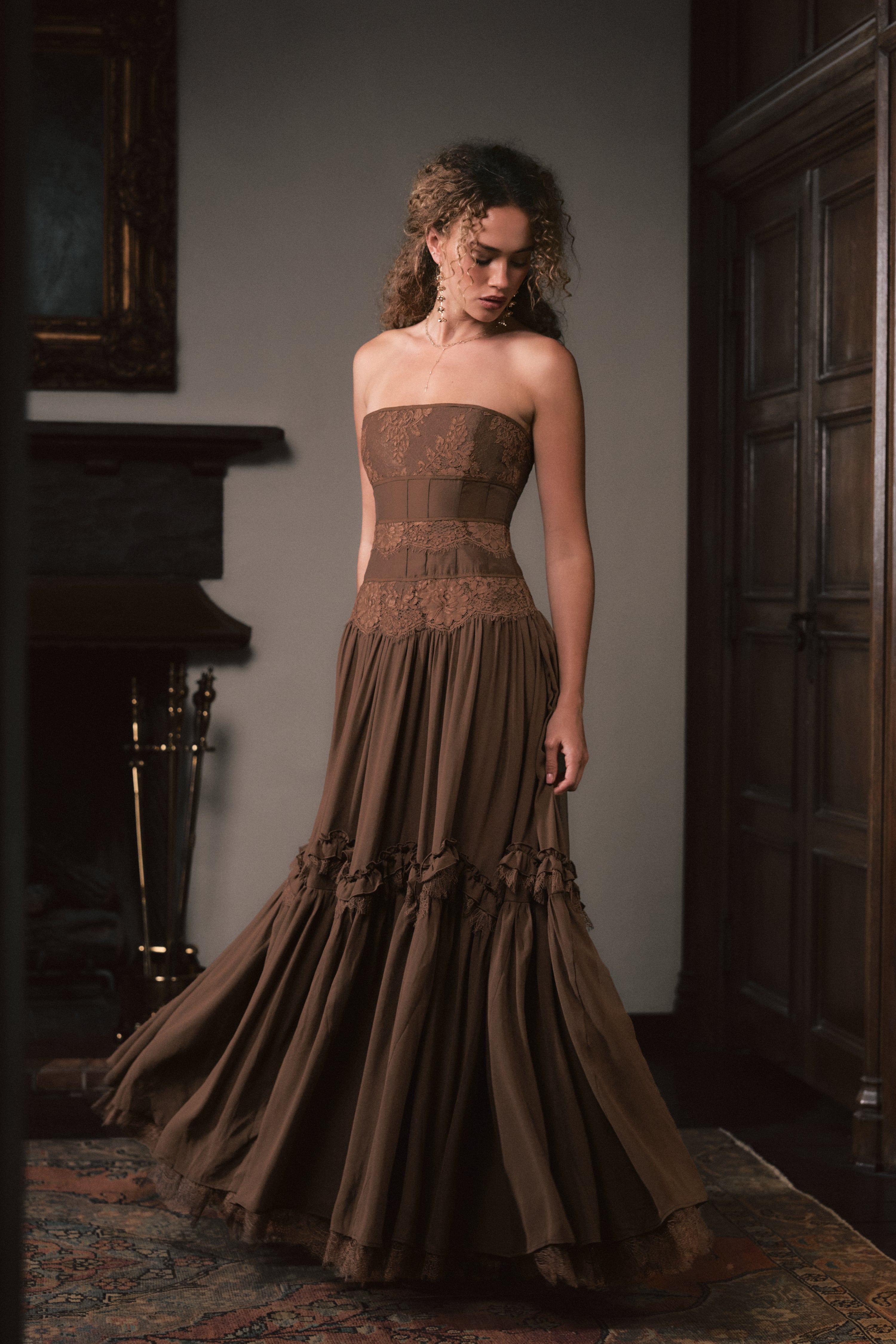 The Sloane Dress in Pinecone