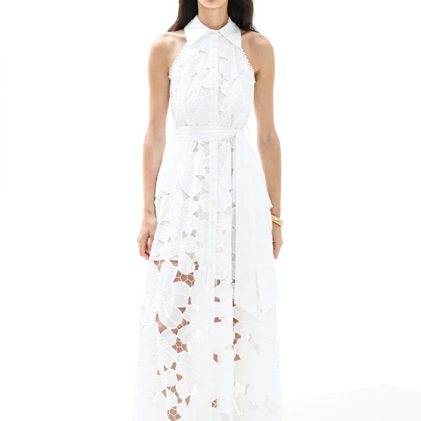 Shirt Dress Iris Petunia Long Lace Althea White