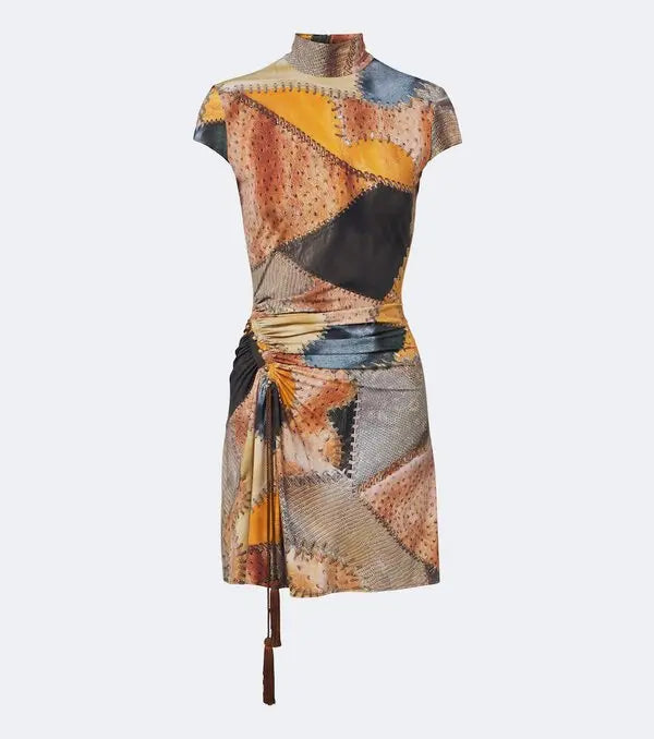 Ruched Trompe L’œil Minidress