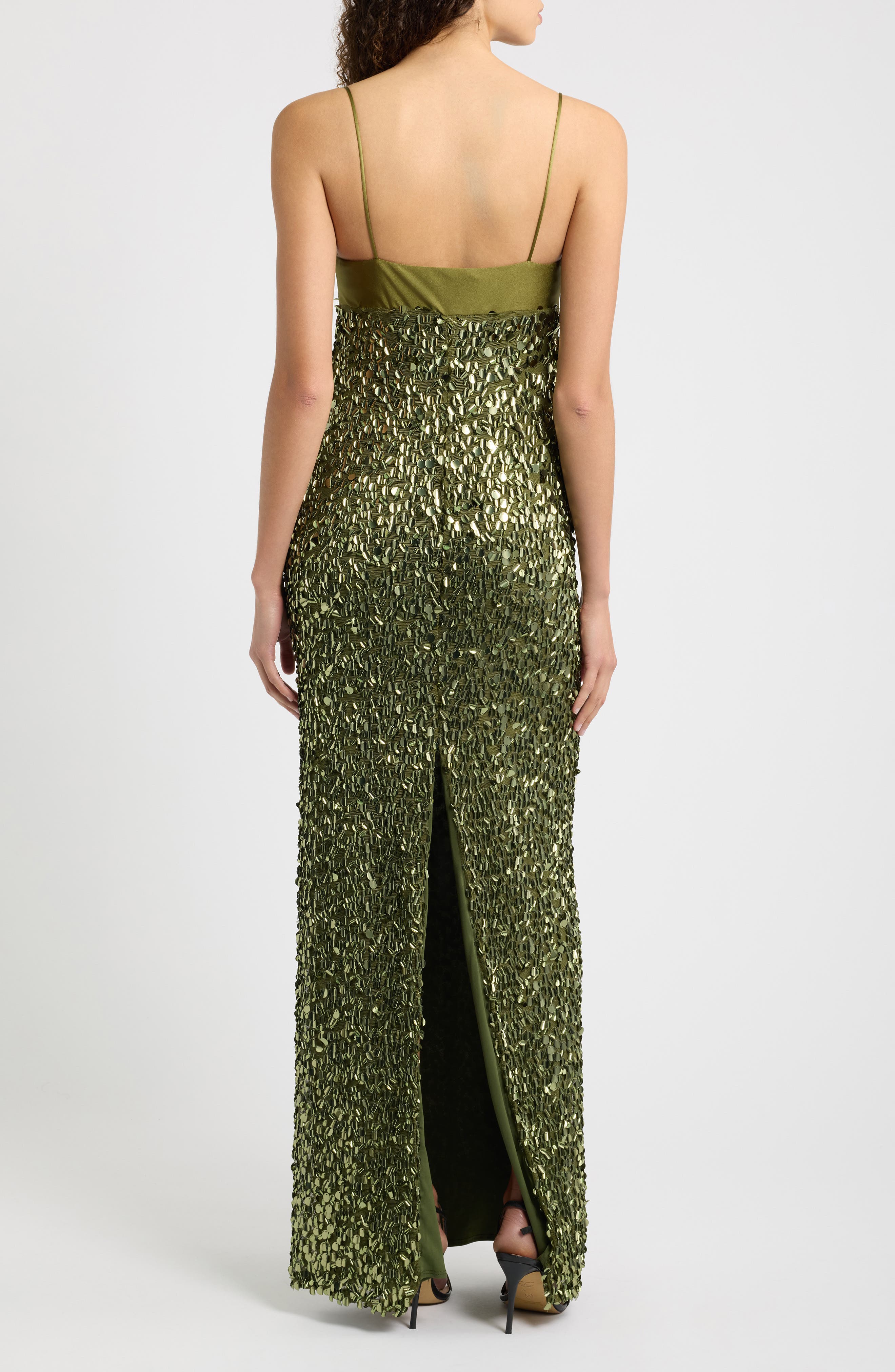 Berri Paillette Column Gown