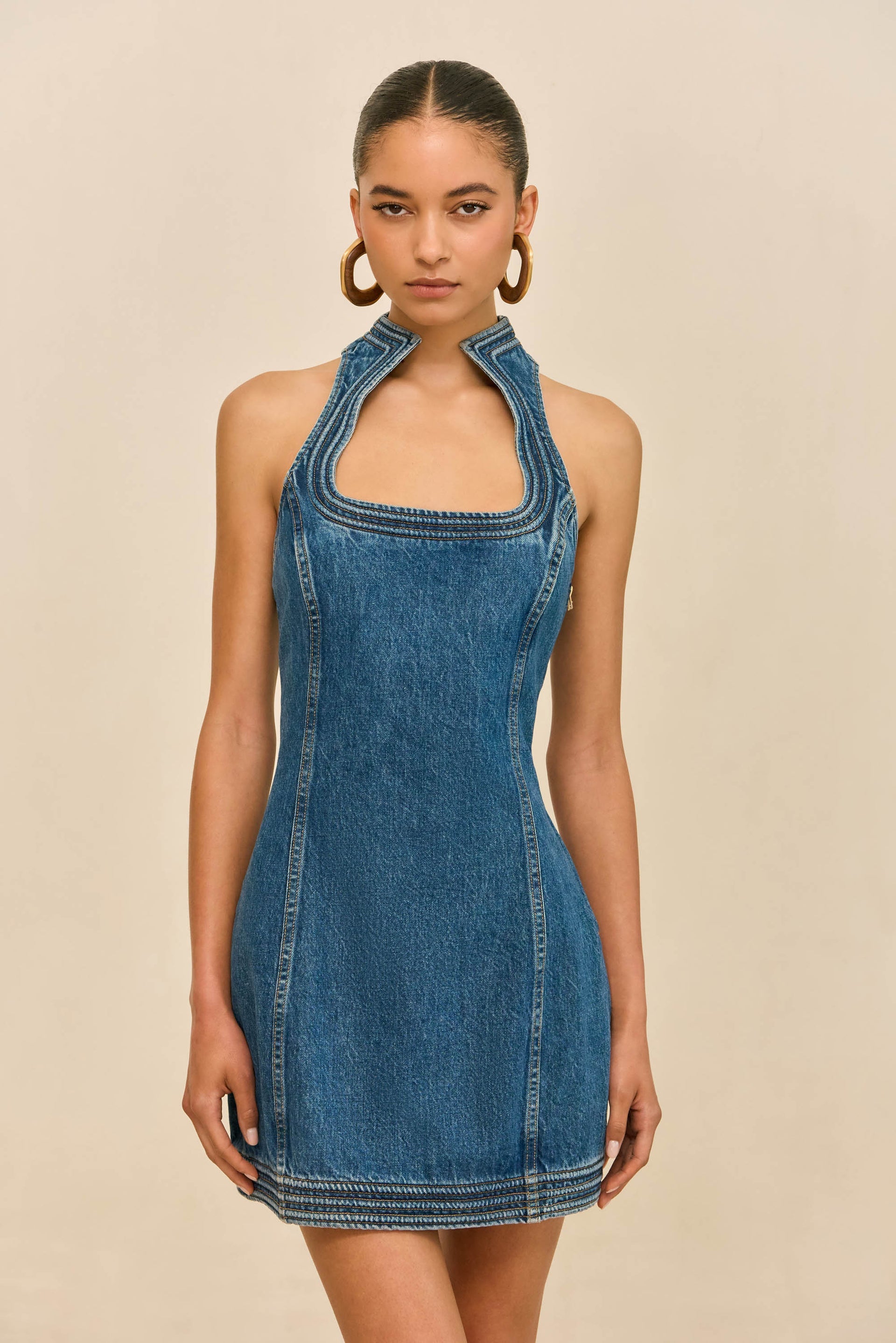 AZURA DRESS - 80S BLUE