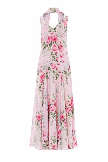 Palace Garden Jacquard V-Neck Gown