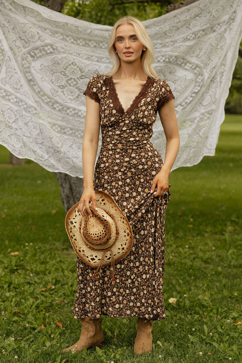 Bennett Dress-Brown Floral