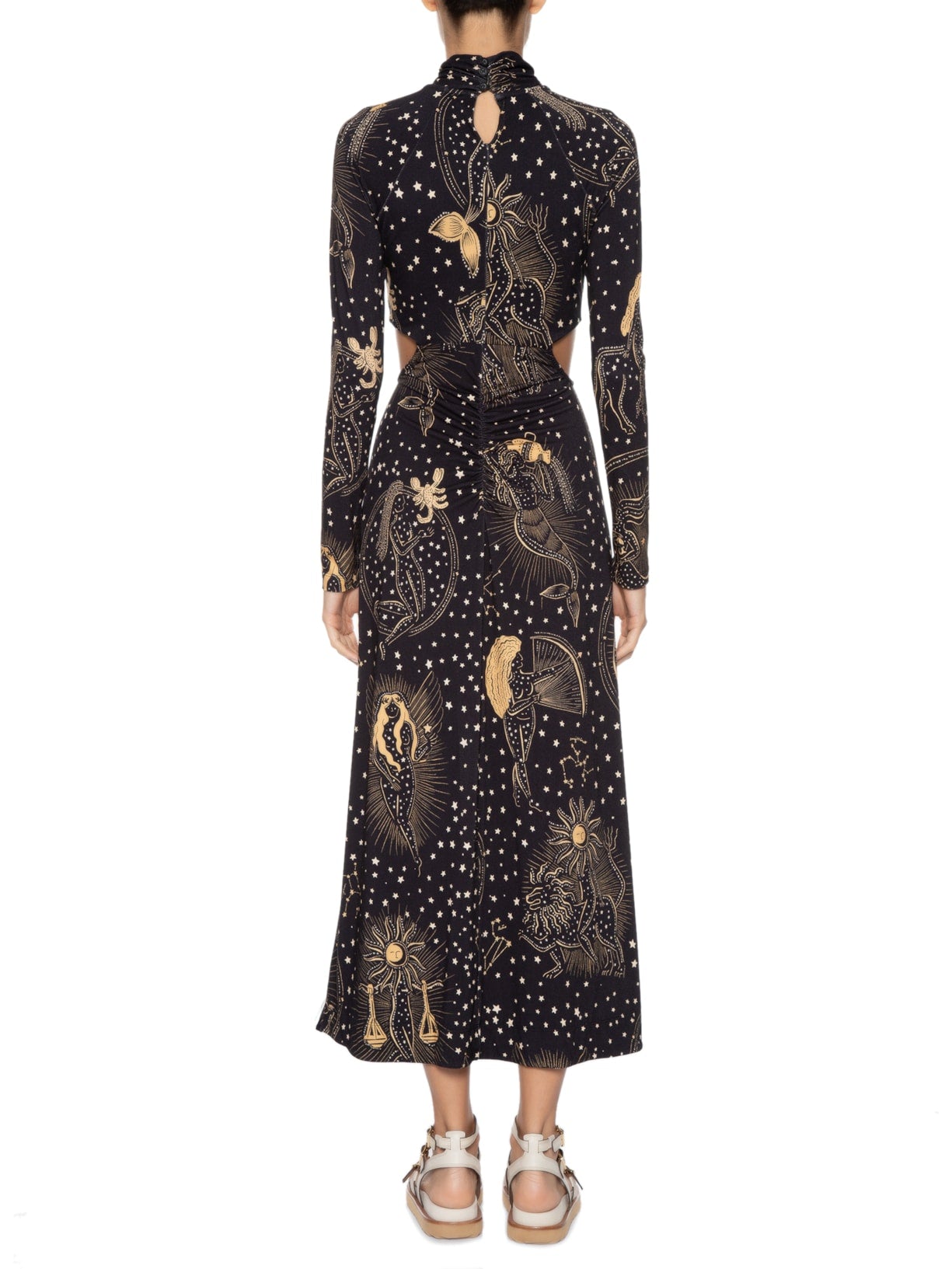 Vestido Midi Mapa Astral - Preto