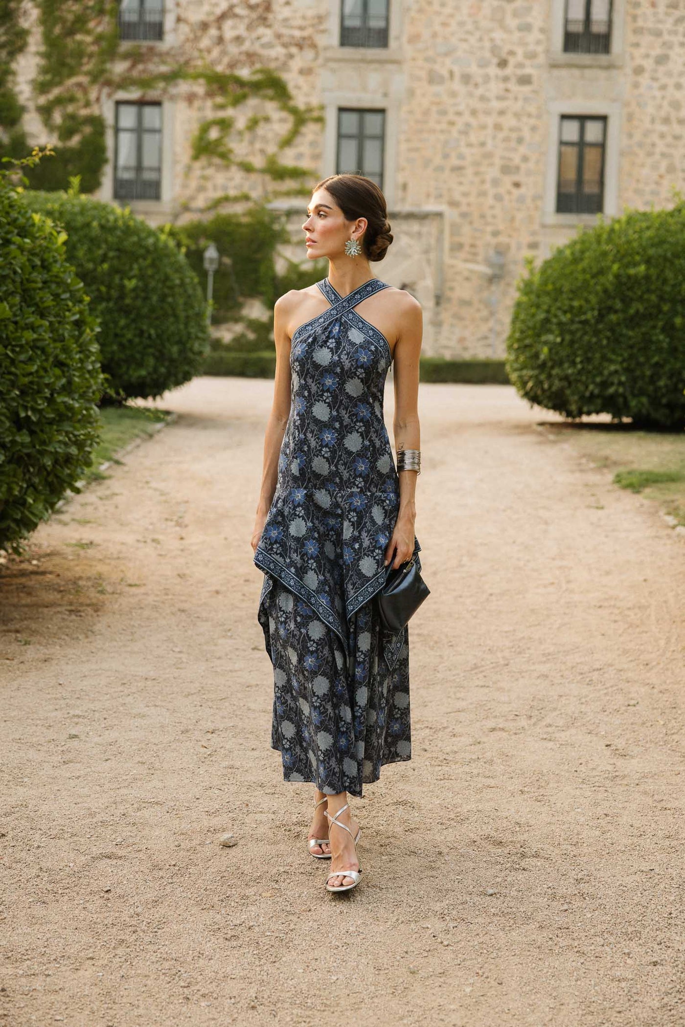 Jimena Dark Blue Verbena Dress