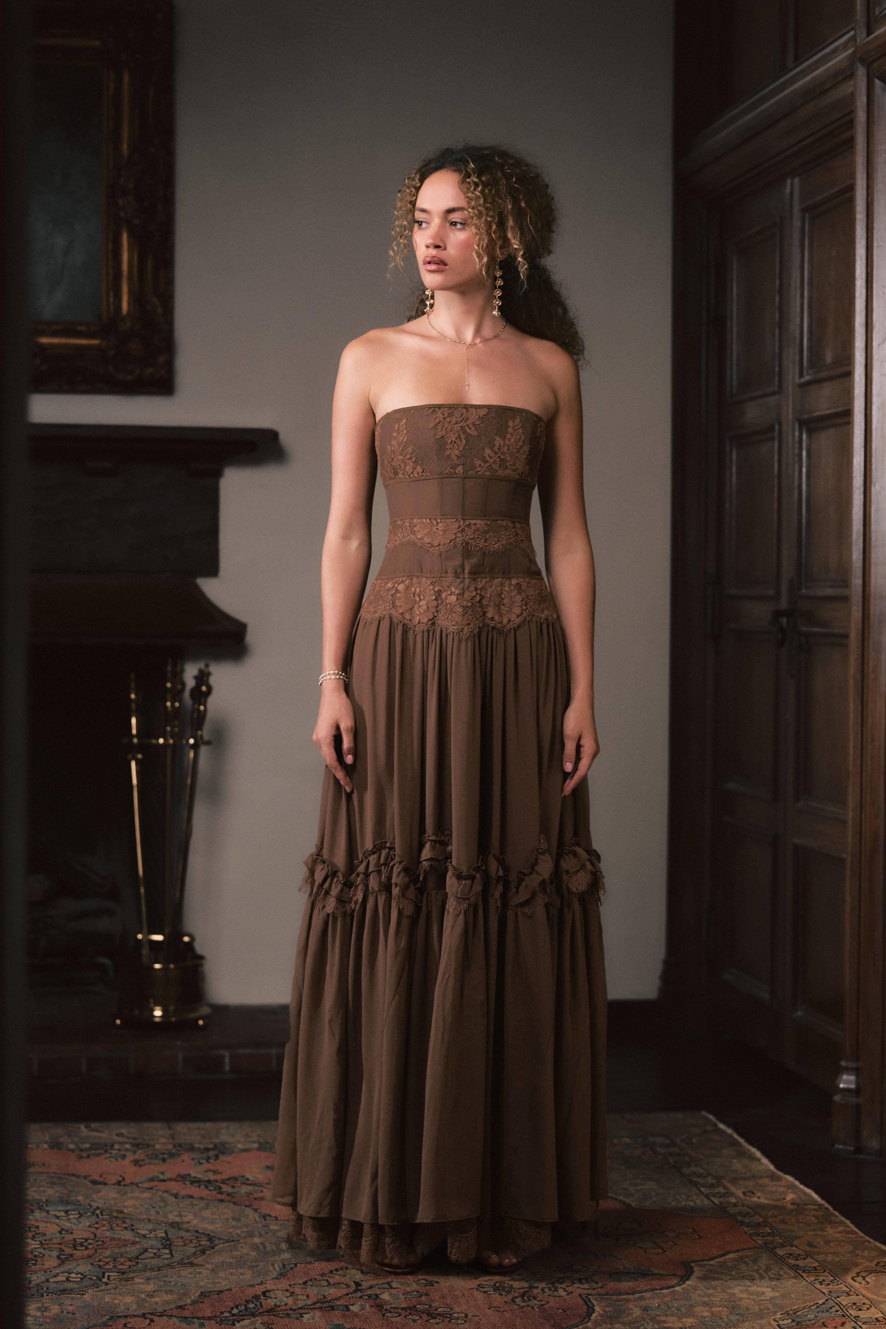 The Sloane Dress in Pinecone