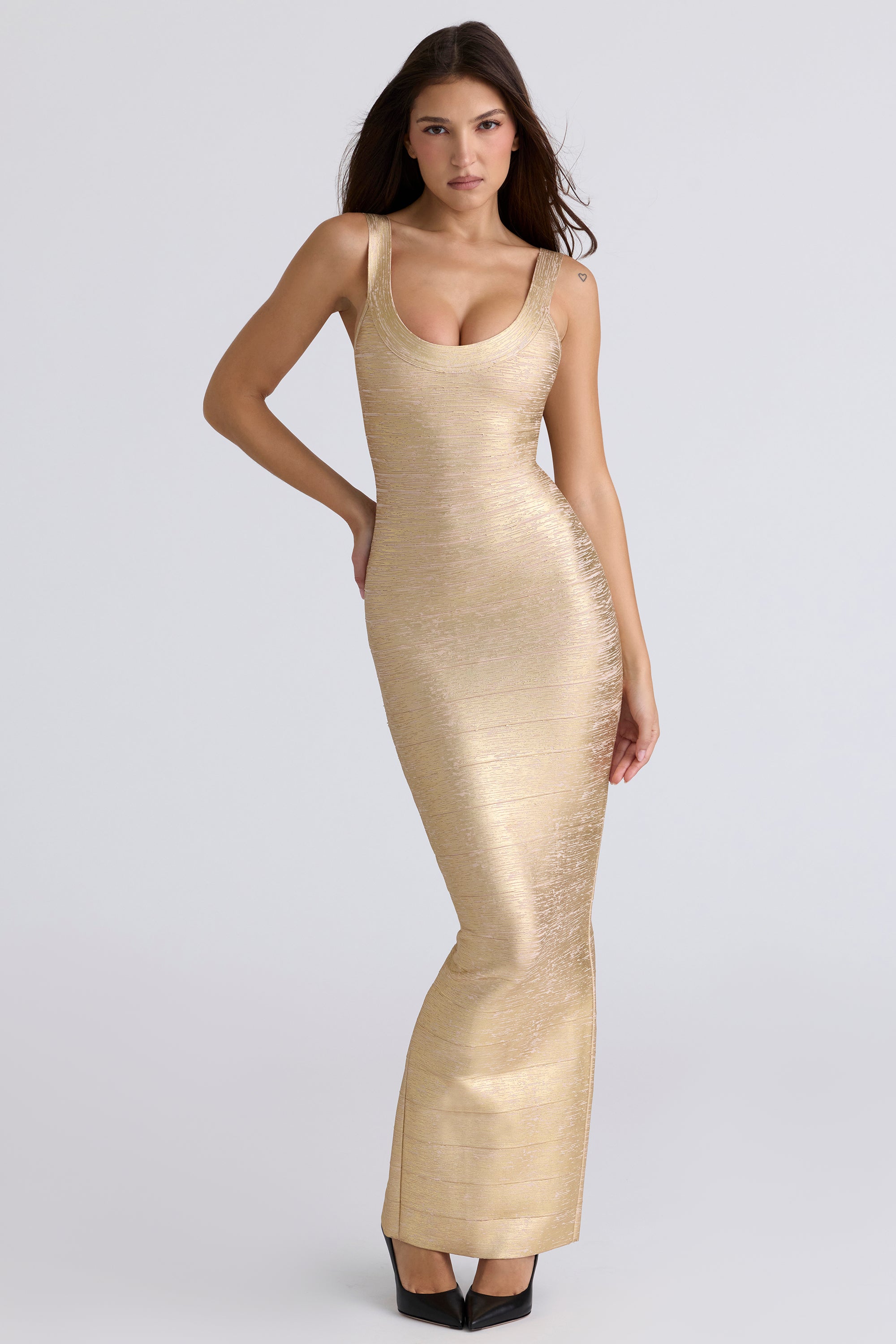 The OG Gold foil elastic bandage ultra-long dress