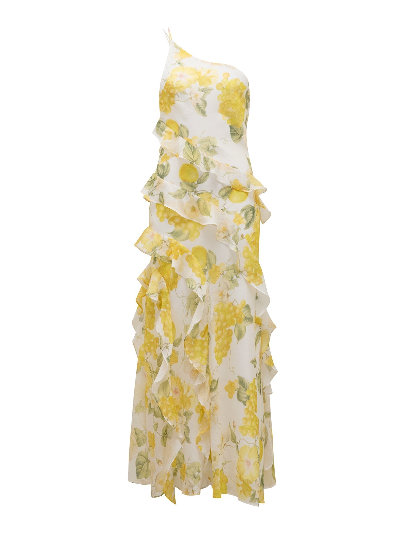 Belle One Shoulder Ruffle Dress