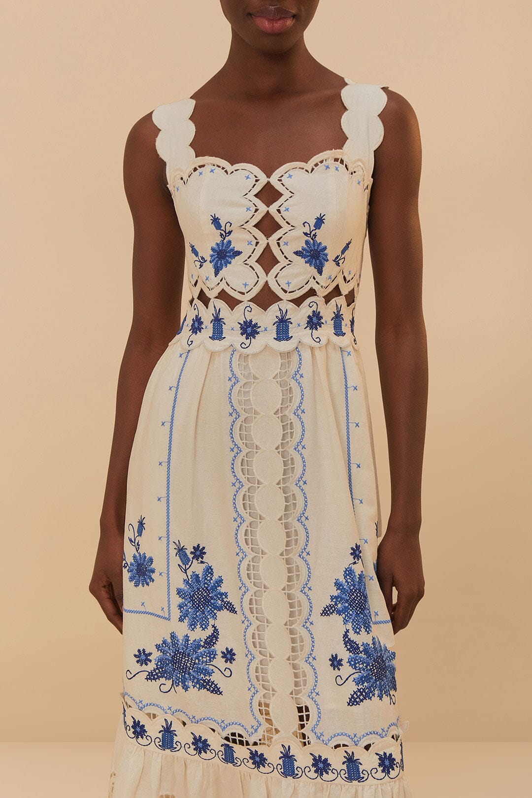 Off-White Richelieu Sunflower Midi Dress