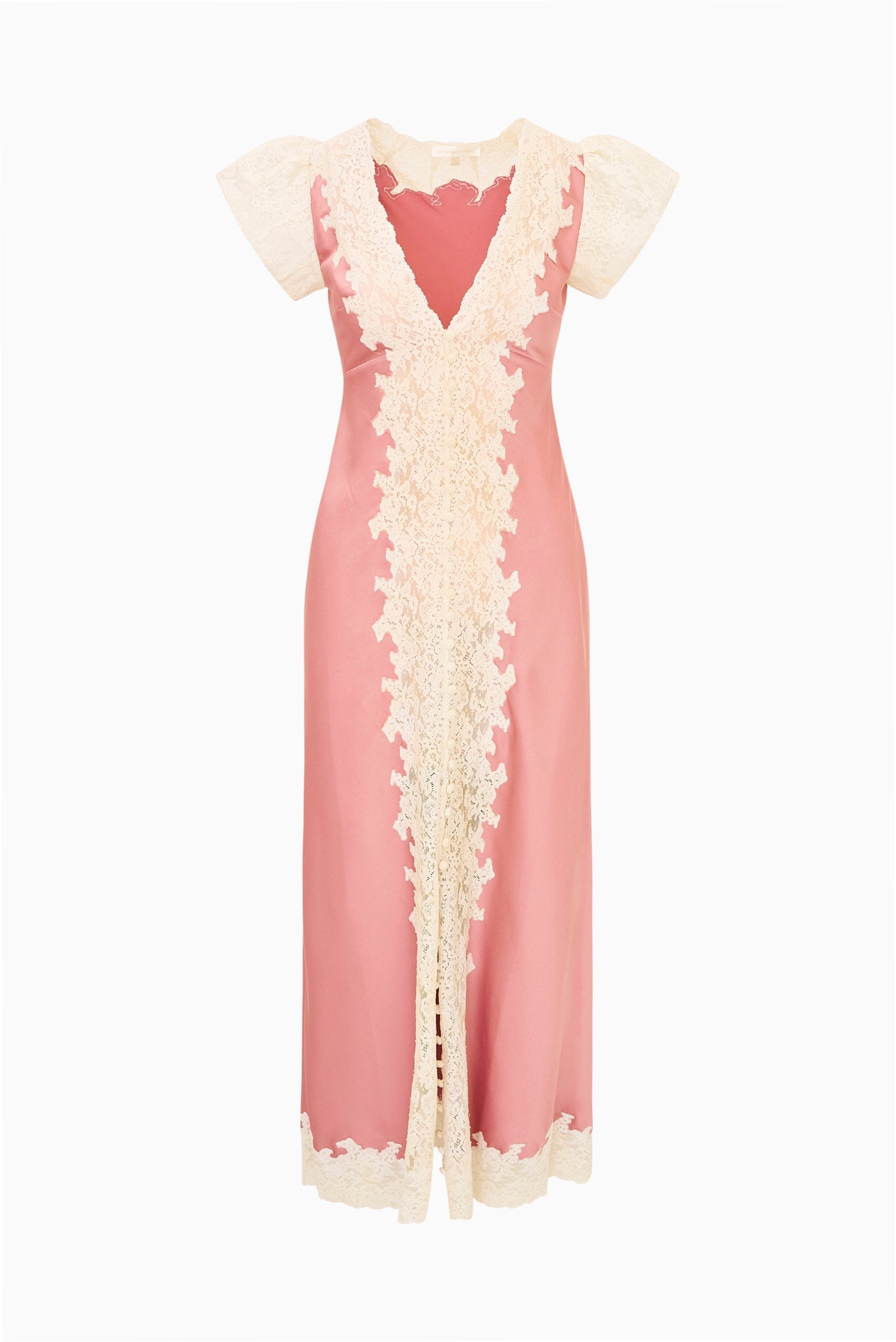 Para Satin and Lace Midi Dress