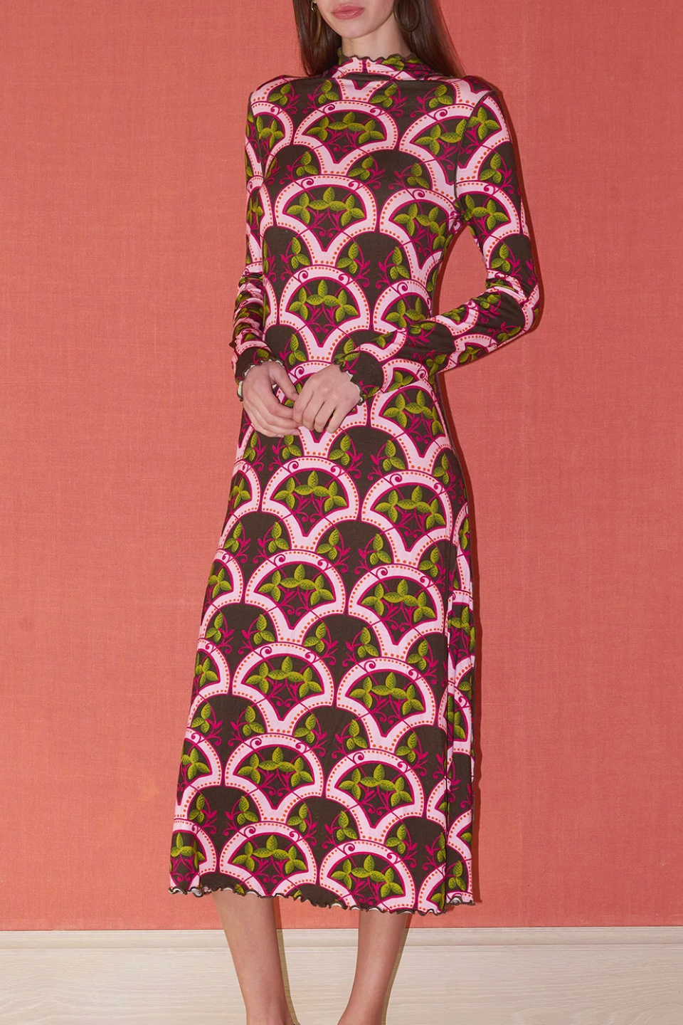 Brooks Avenue Millie Mock Neck Dress Berry Vine | Clair de Lune