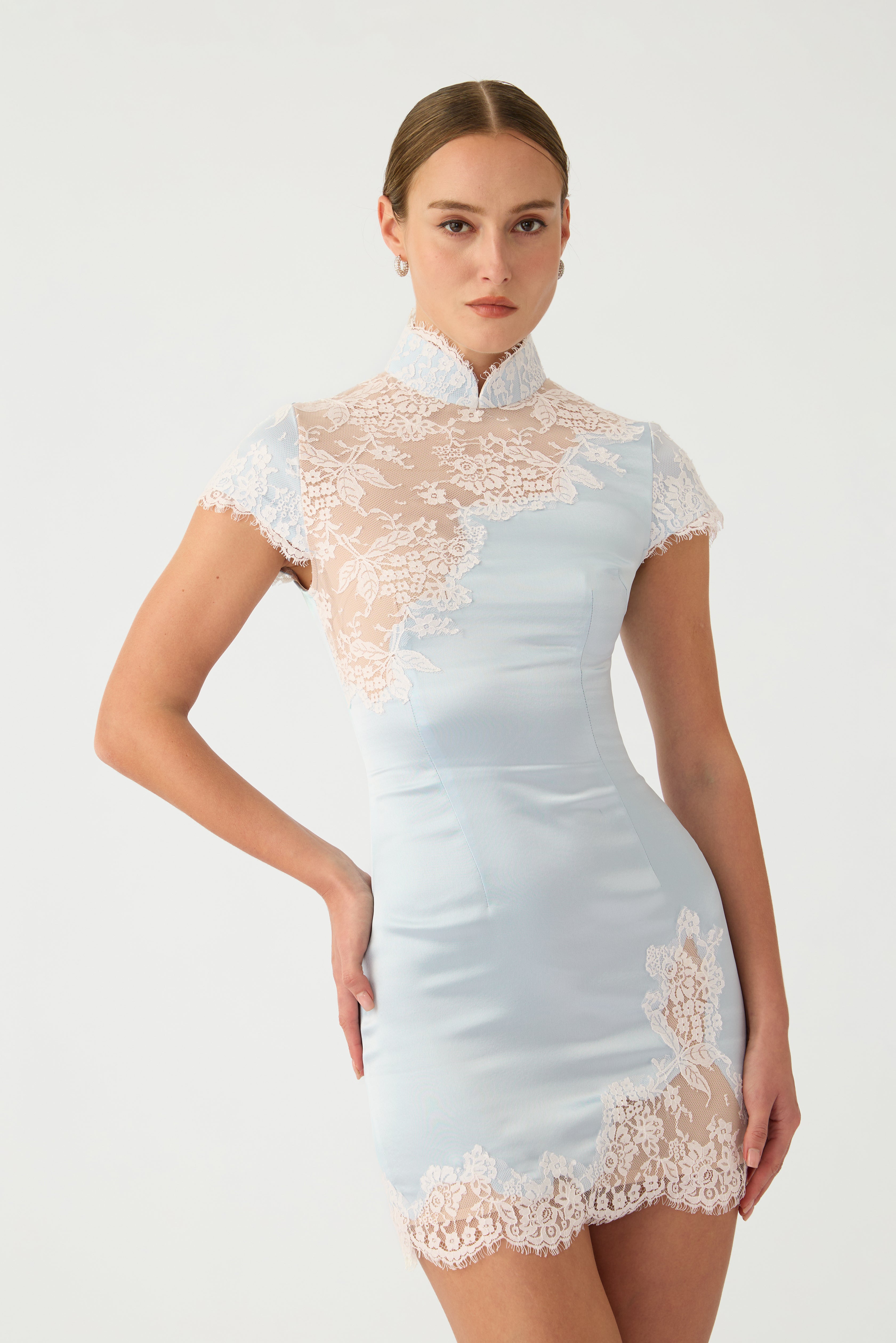 Ellen Mini Dress - Frost Blue